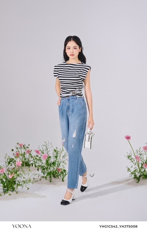 YHG1C542 - Áo cotton kẻ