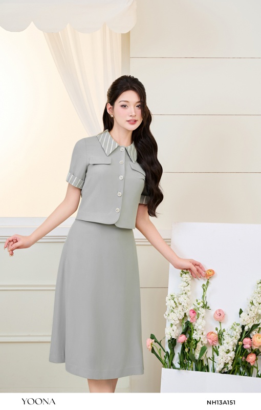 NH13A151- Bộ twill silk hàn