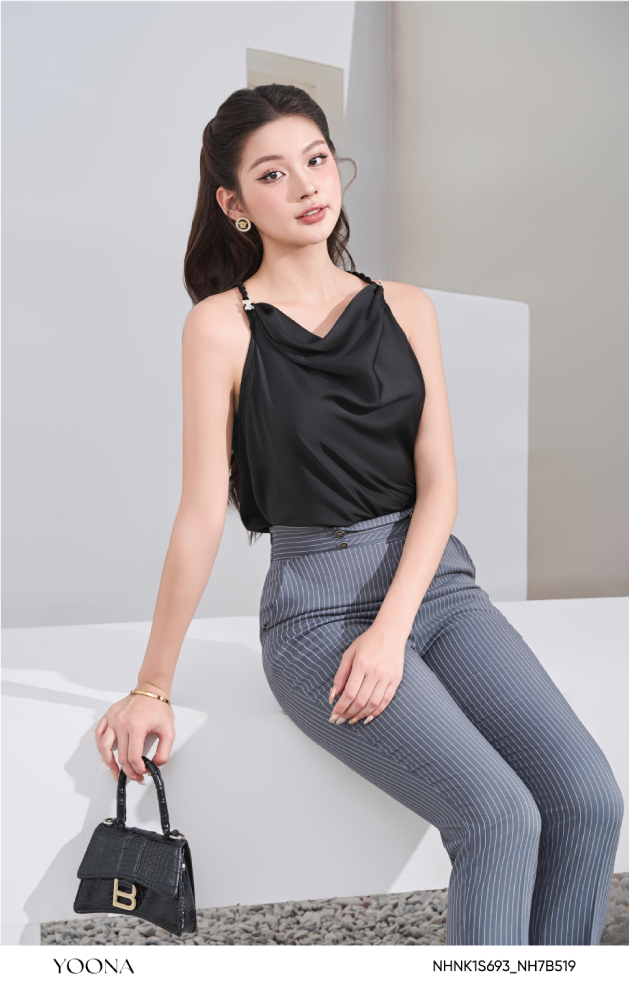 NH7B519- Quần twill silk