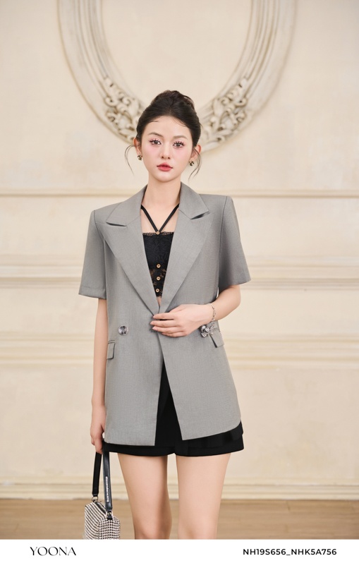 NH19S656- Áo blazer xước hàn