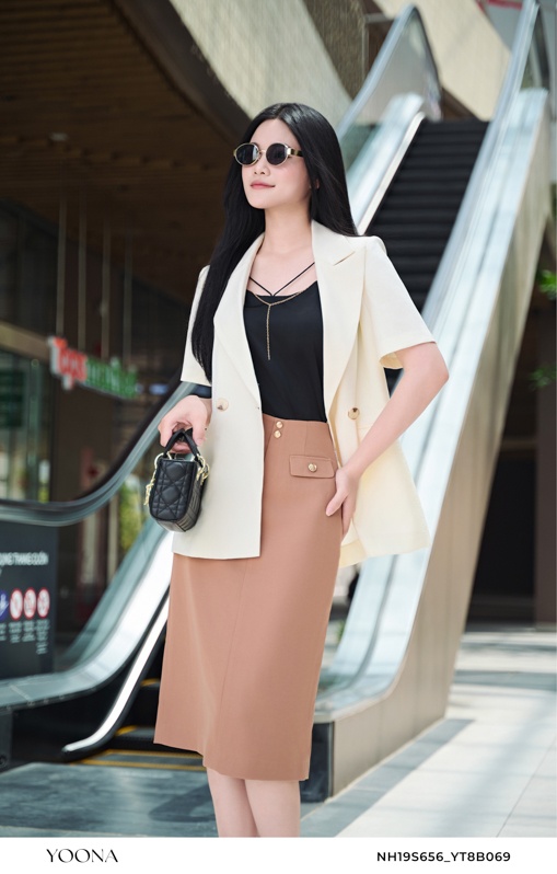 NH19S656- Áo blazer xước hàn