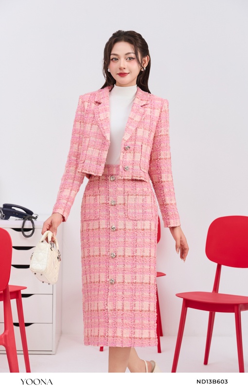 ND13B602 - Sét bộ dạ tweed