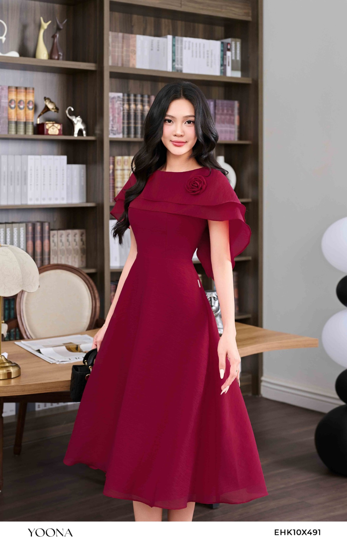 EHK10X491 - Đầm tơ xước