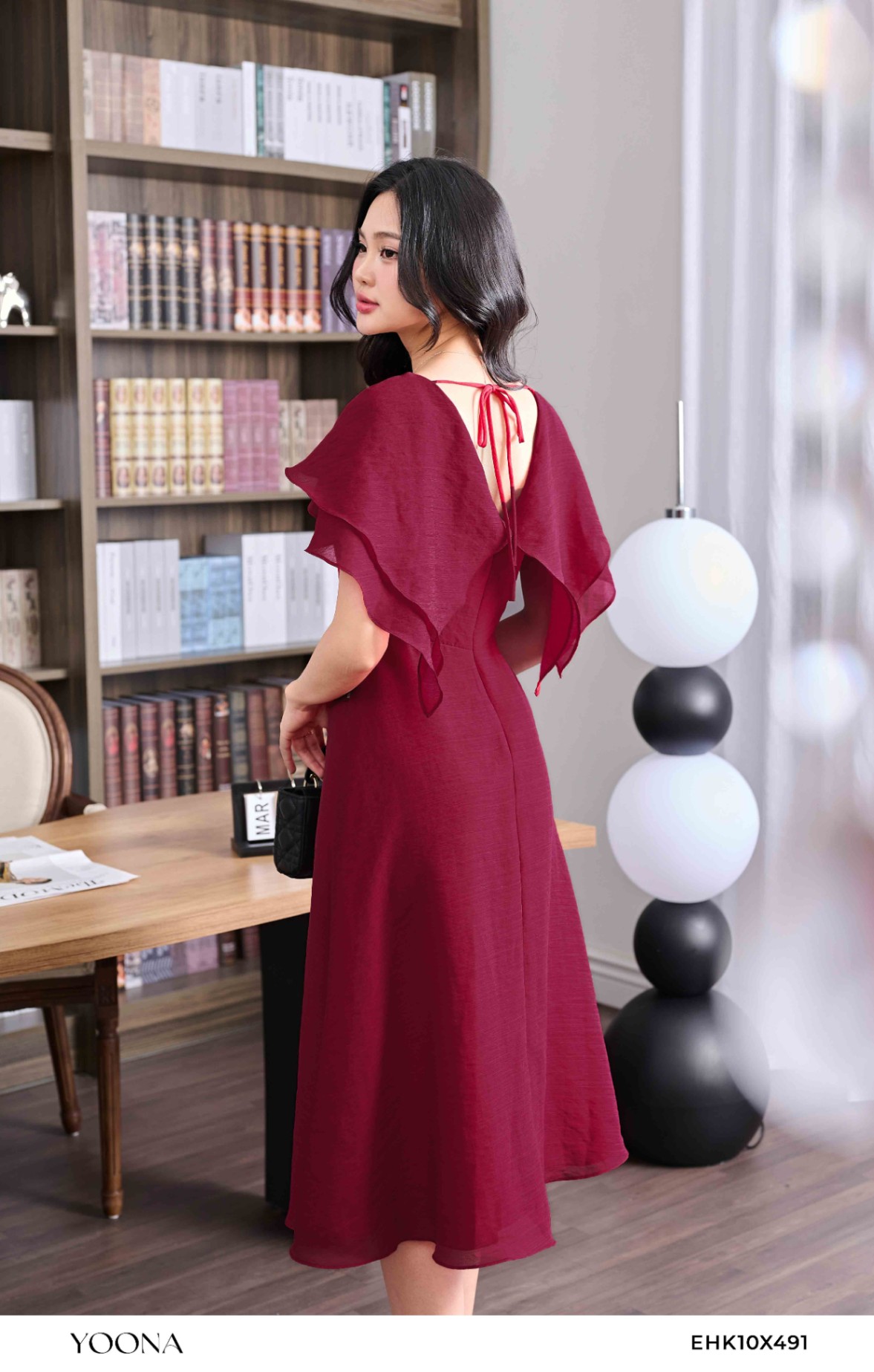 EHK10X491 - Đầm tơ xước