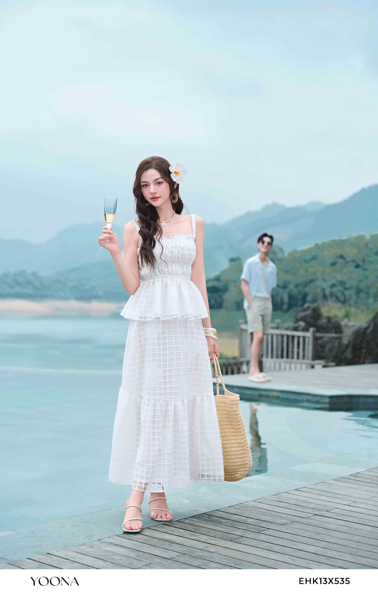 EHK13X535 - Sét bộ ren hoa hồng
