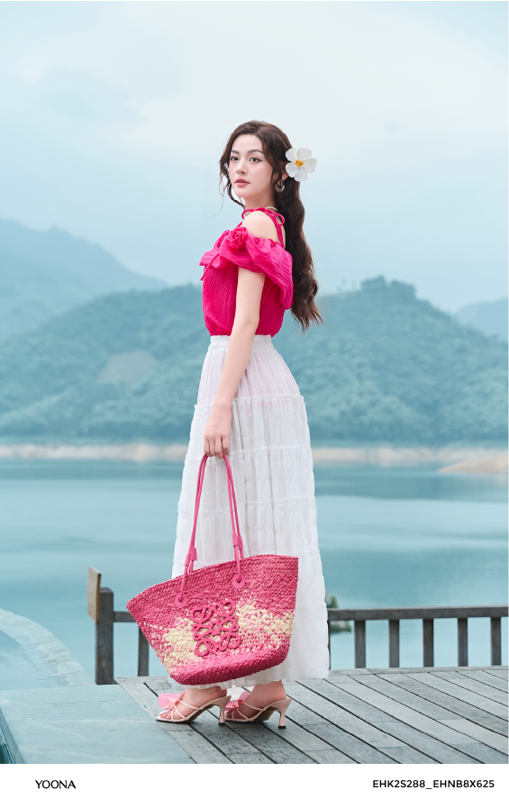 EHK2S288 - Tơ nhăn kẻ ánh