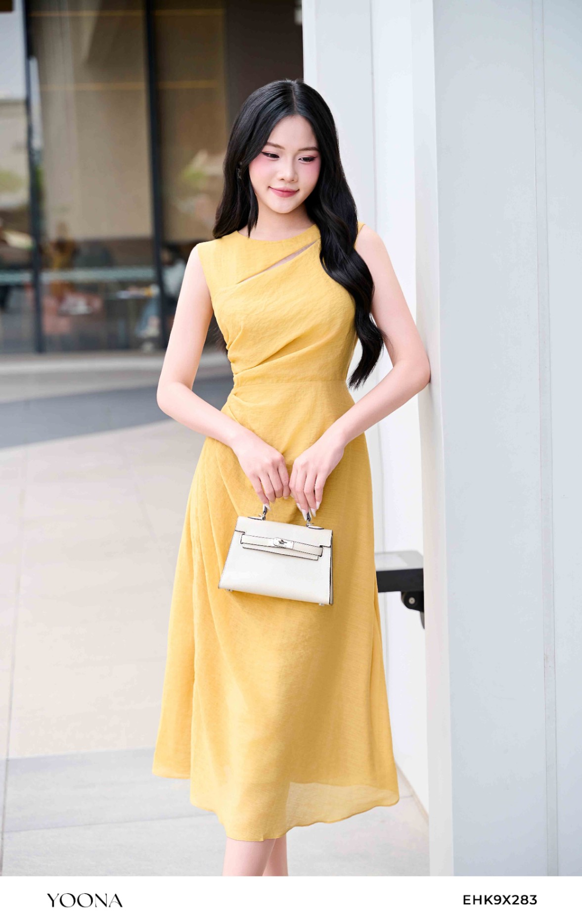 EHK9X283 - Đầm tơ xước