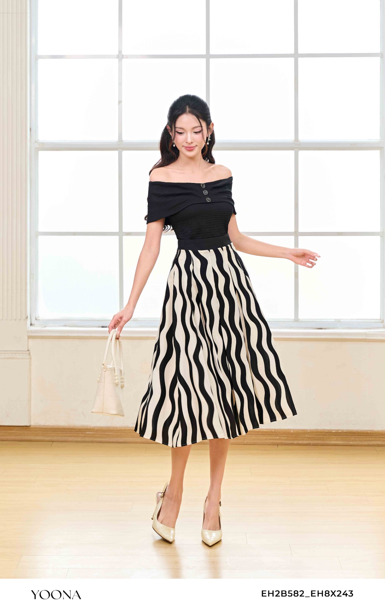 EH2B582 - Áo xốp thun sóng