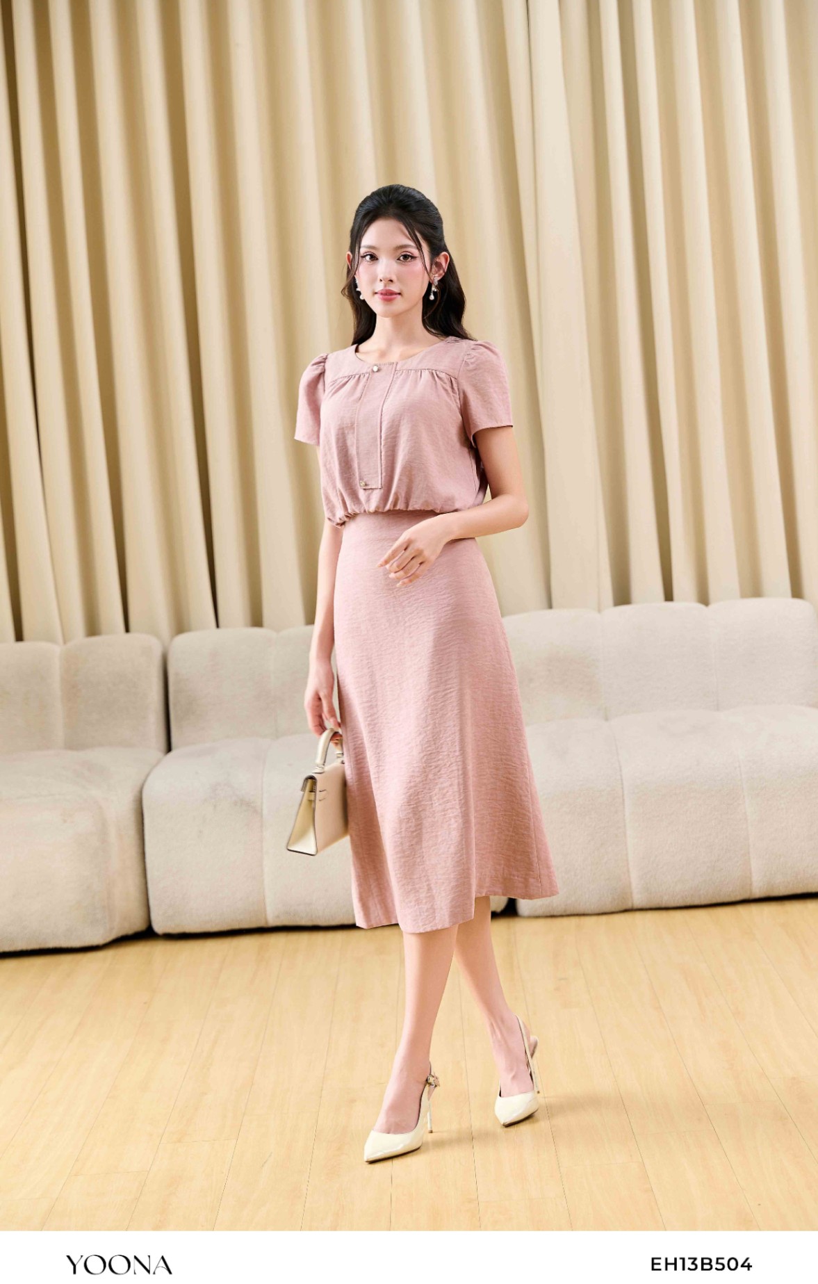 EH13B504 - Sét bộ lụa nhung