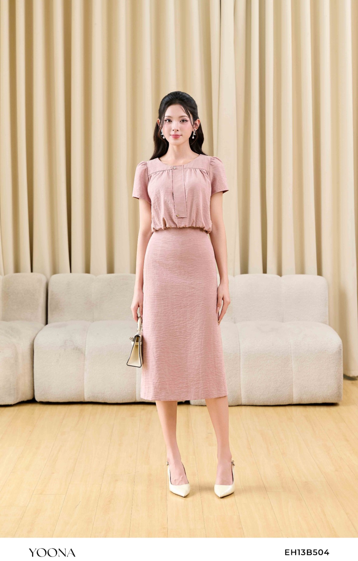 EH13B504 - Sét bộ lụa nhung