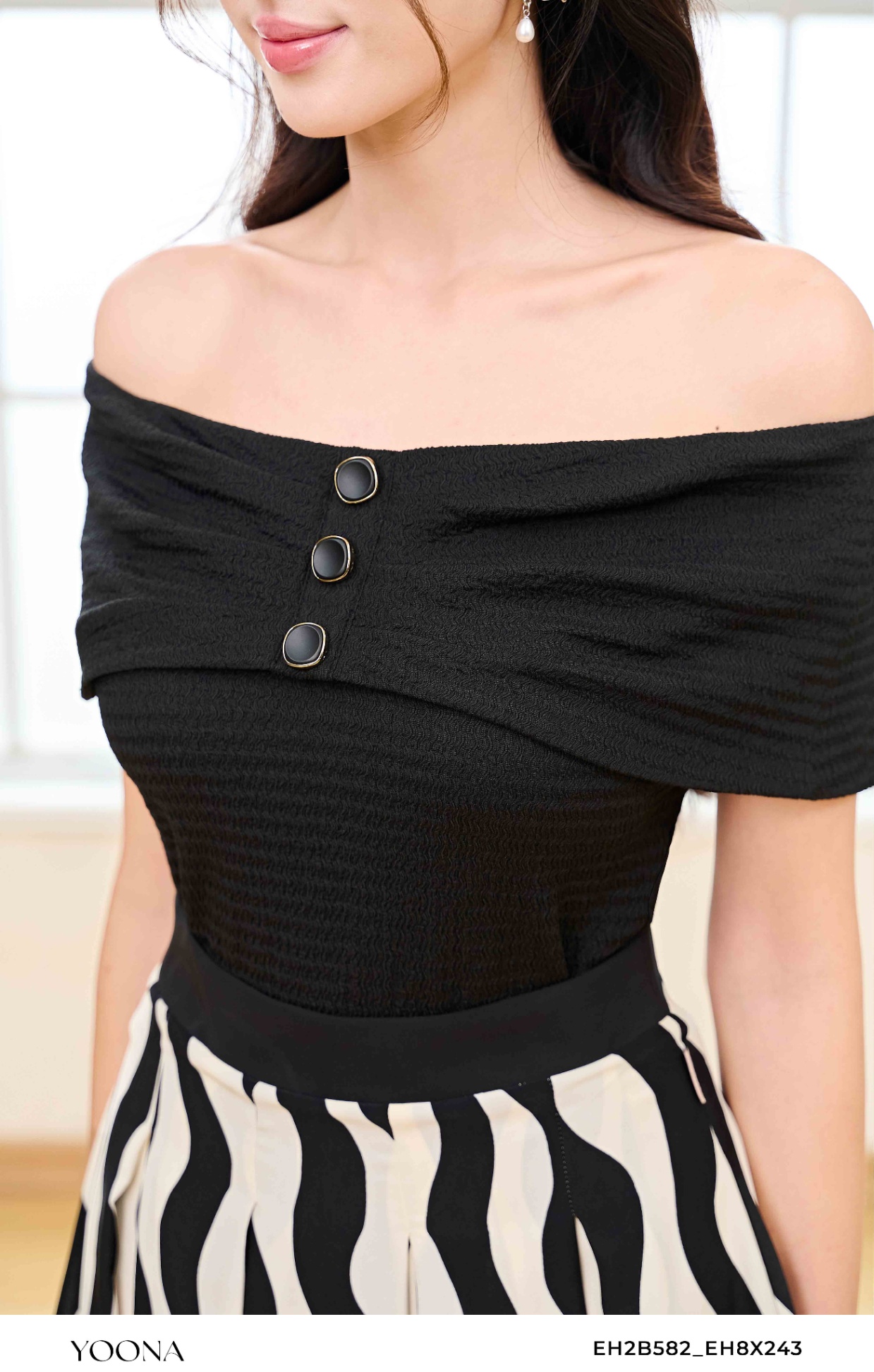EH2B582 - Áo xốp thun sóng