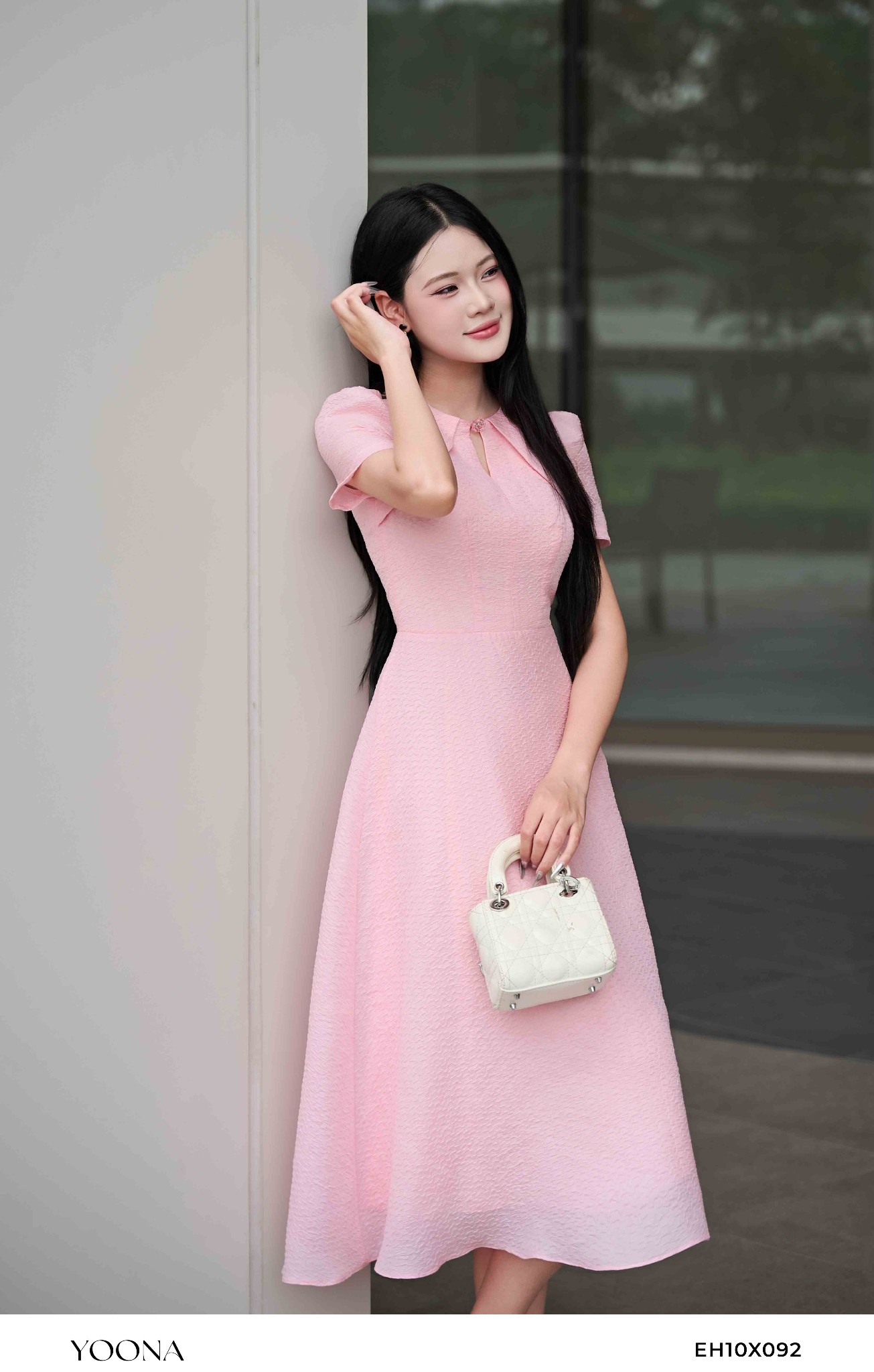 EH10X092 - Đầm tơ dập vân sóng