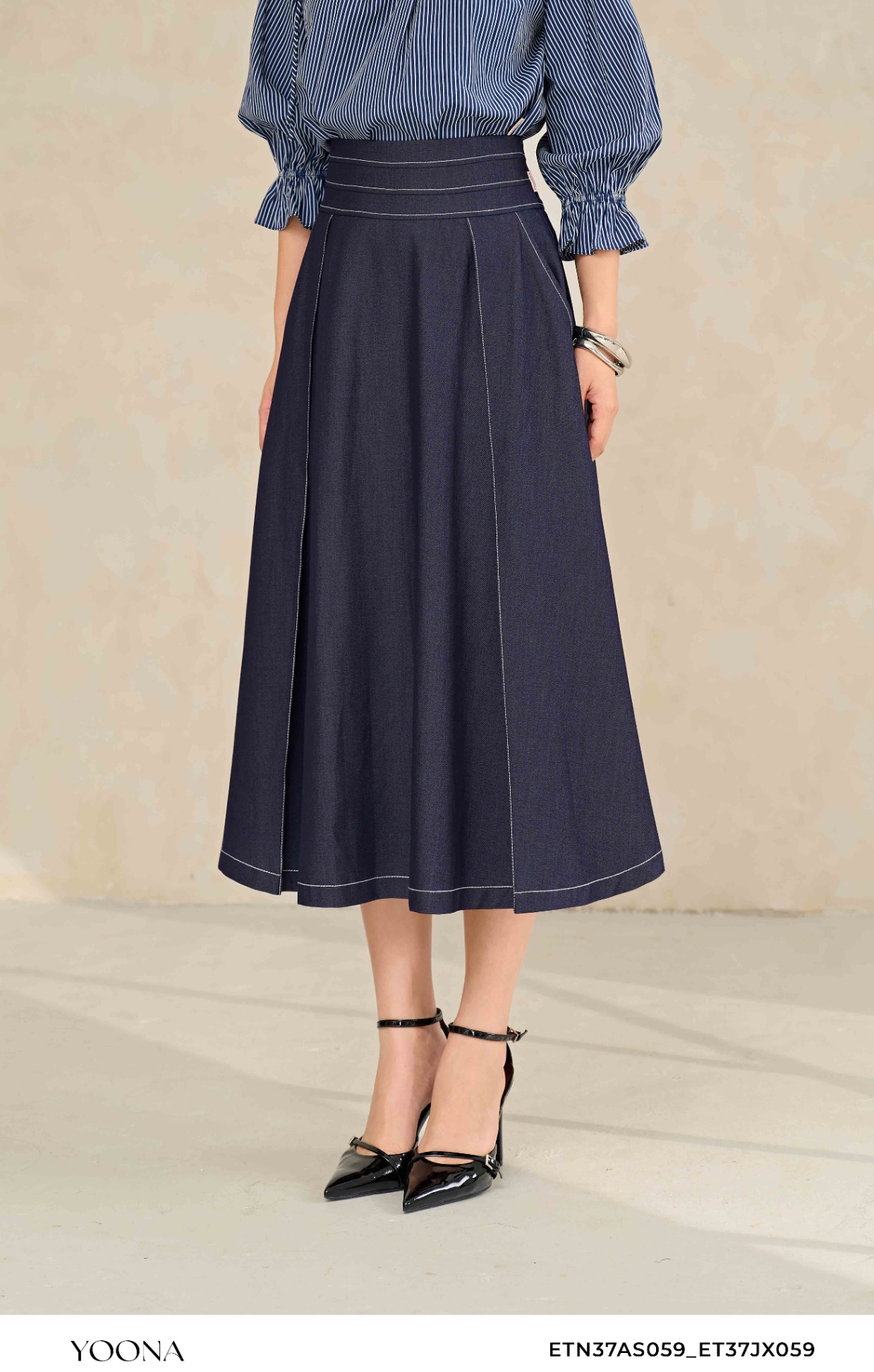 ET37JX059 - Juyp denim xanh than