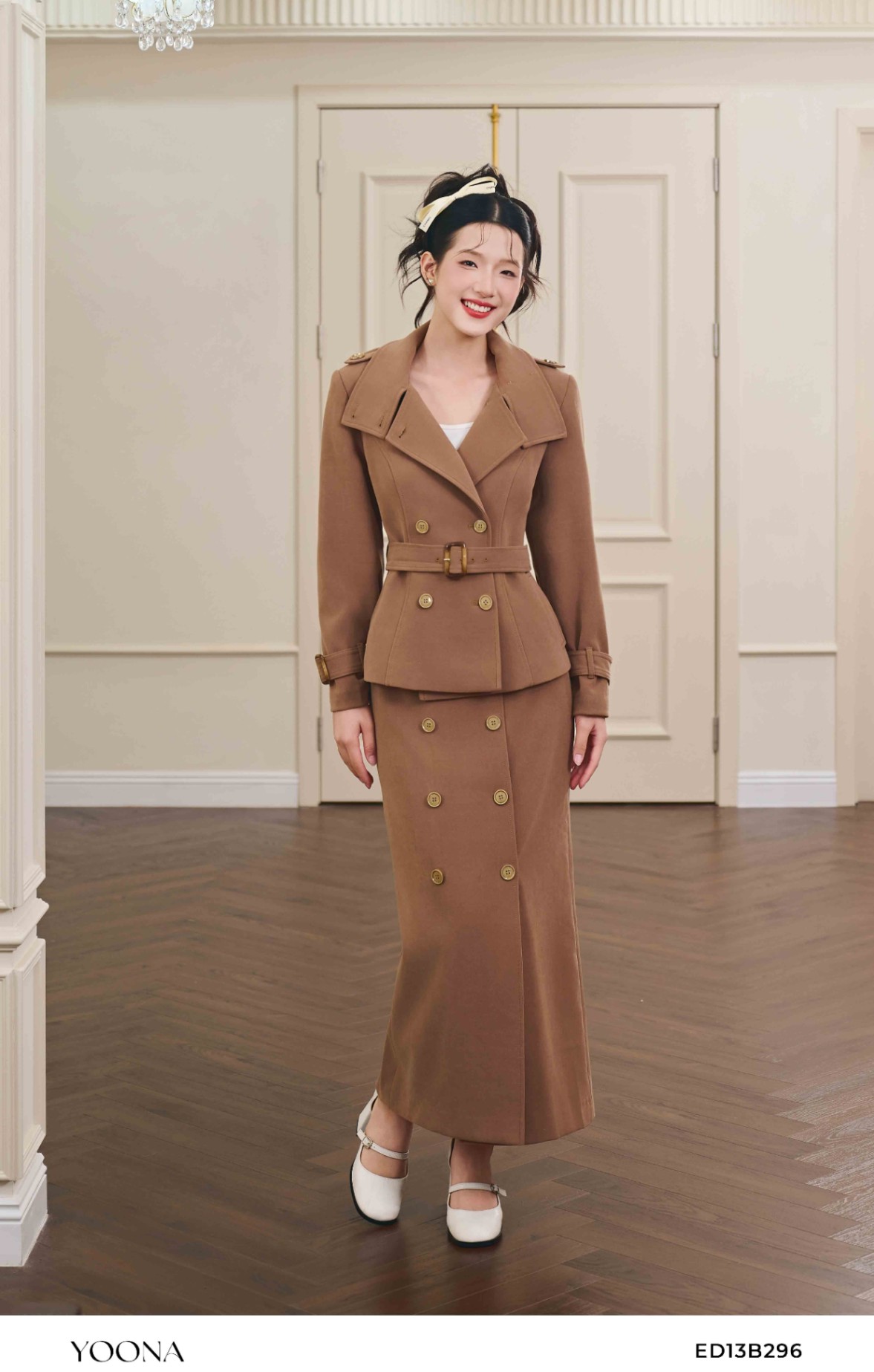 ED13B296 - Bộ twill silk chéo