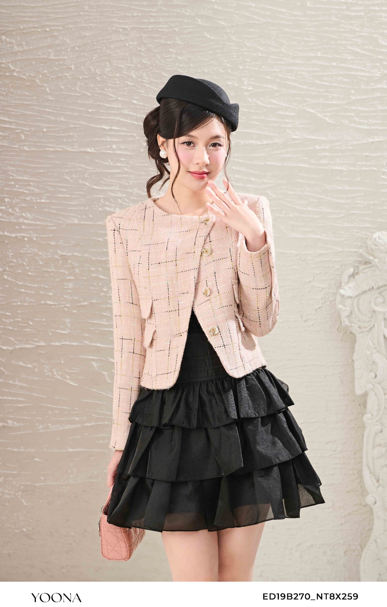 ED19B270 - Áo khoác dạ tweed