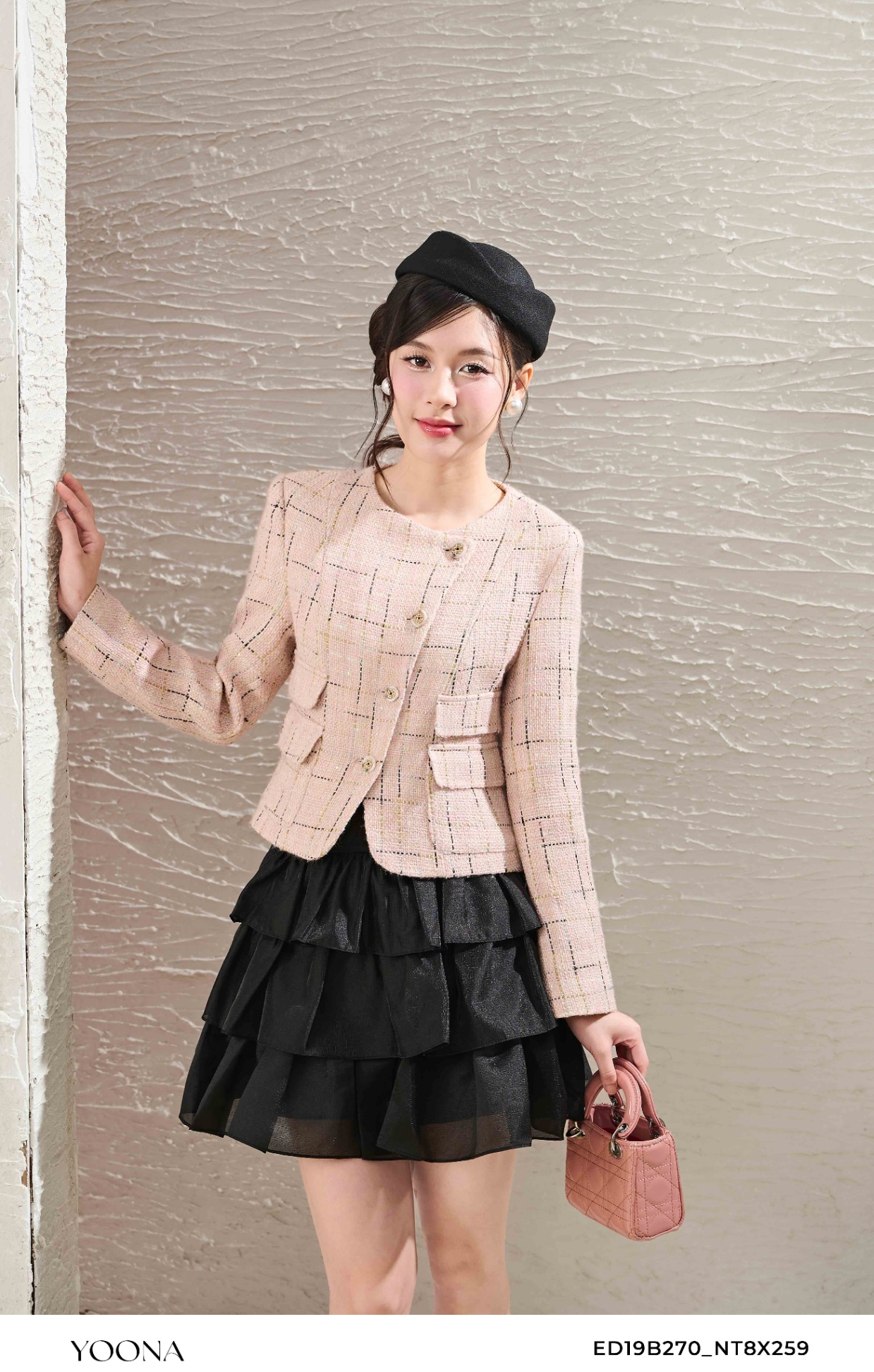 ED19B270 - Áo khoác dạ tweed