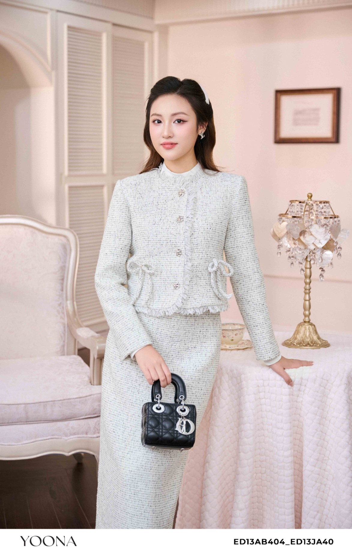 ED13AB404 - Bộ dạ tweed