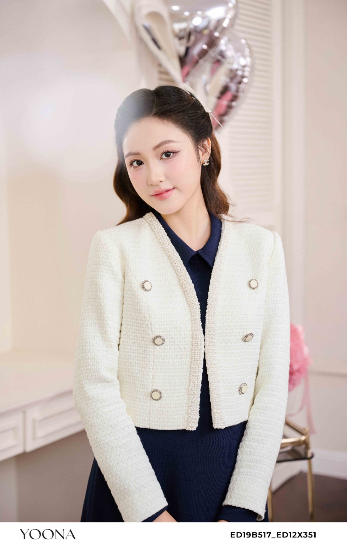 ED19B517 - Áo khoác dạ tweed