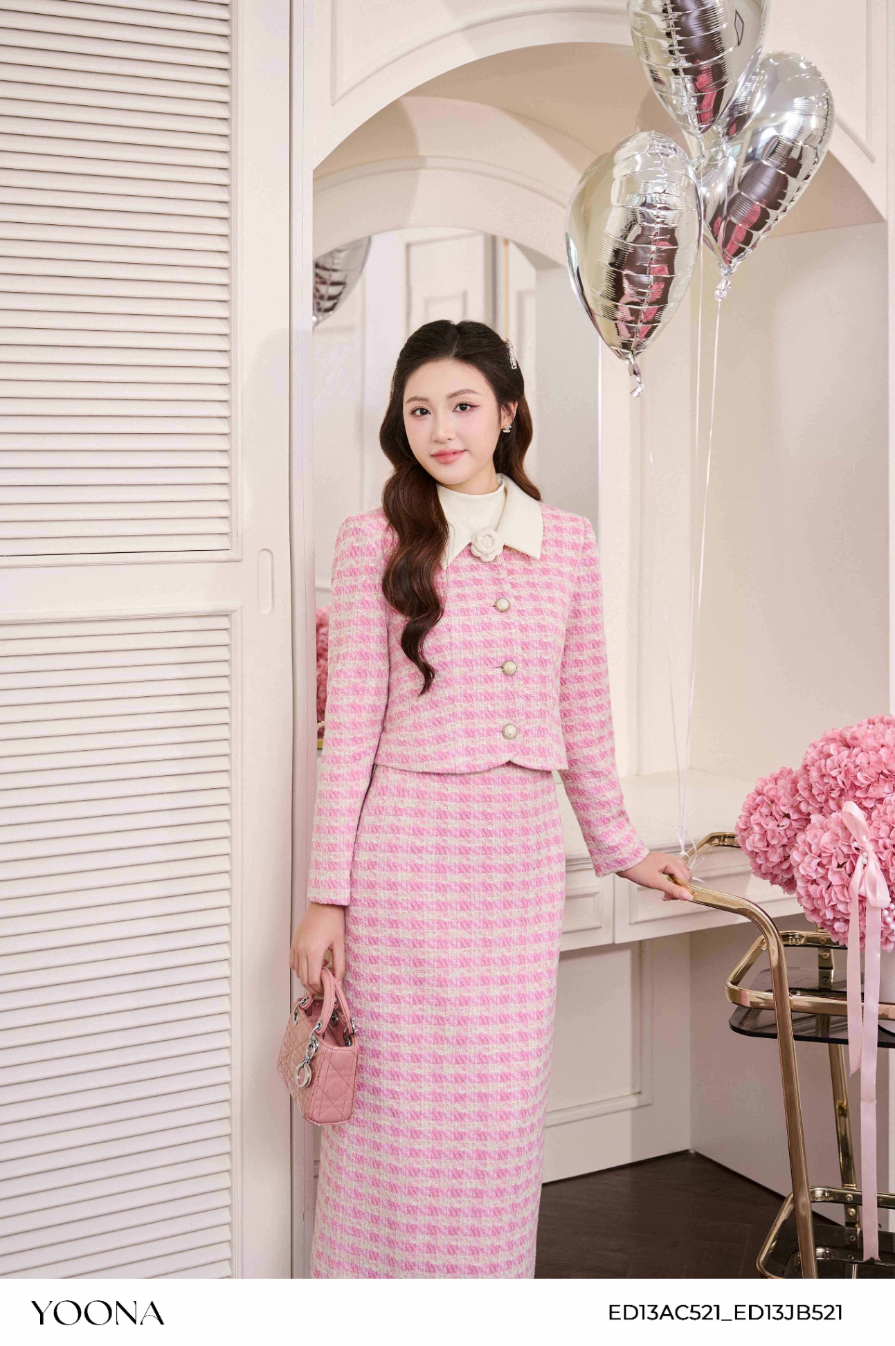 ED13AC521 - Bộ dạ tweed chun