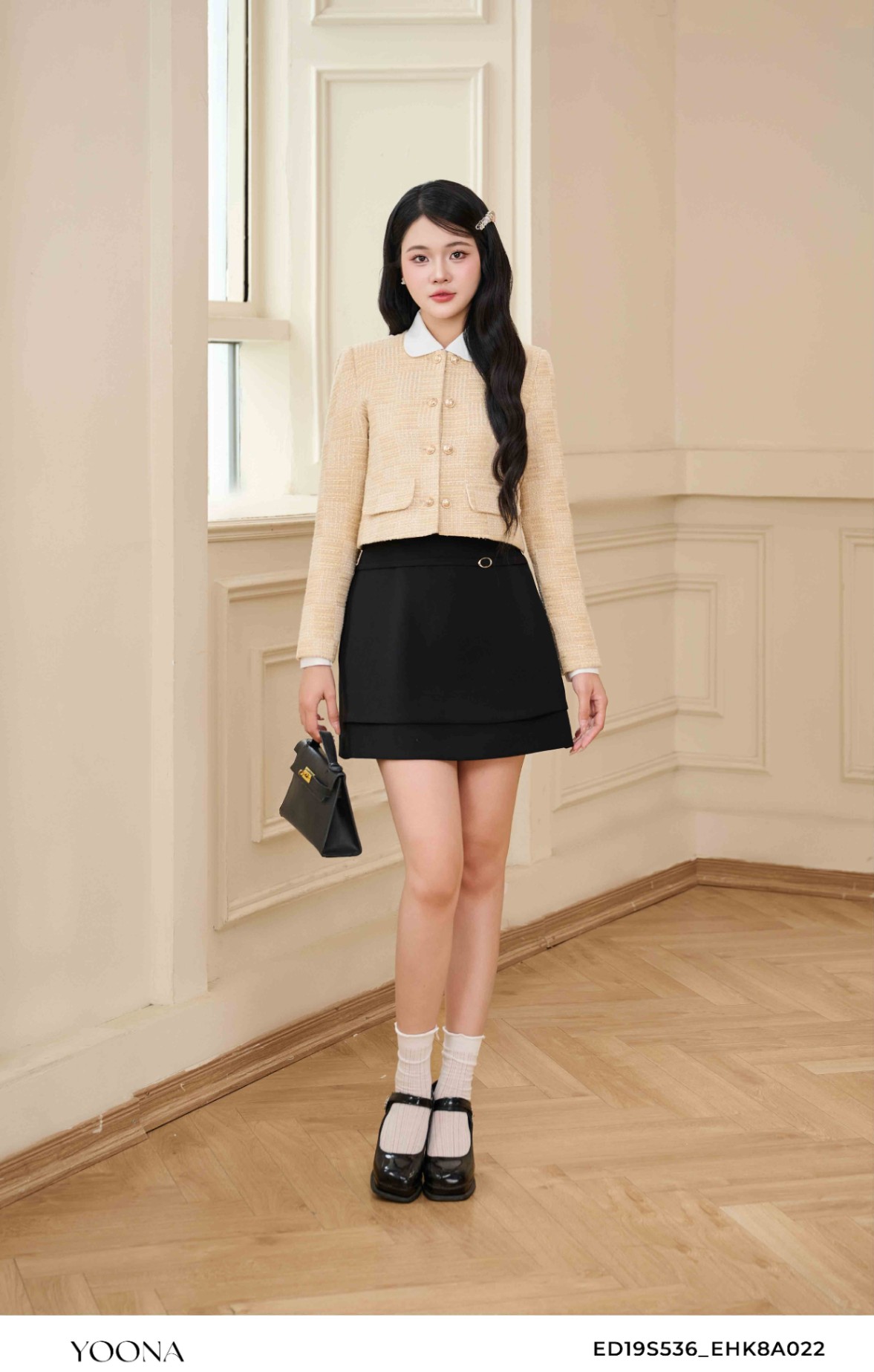 ED19S536 - Áo khoác dạ tweed