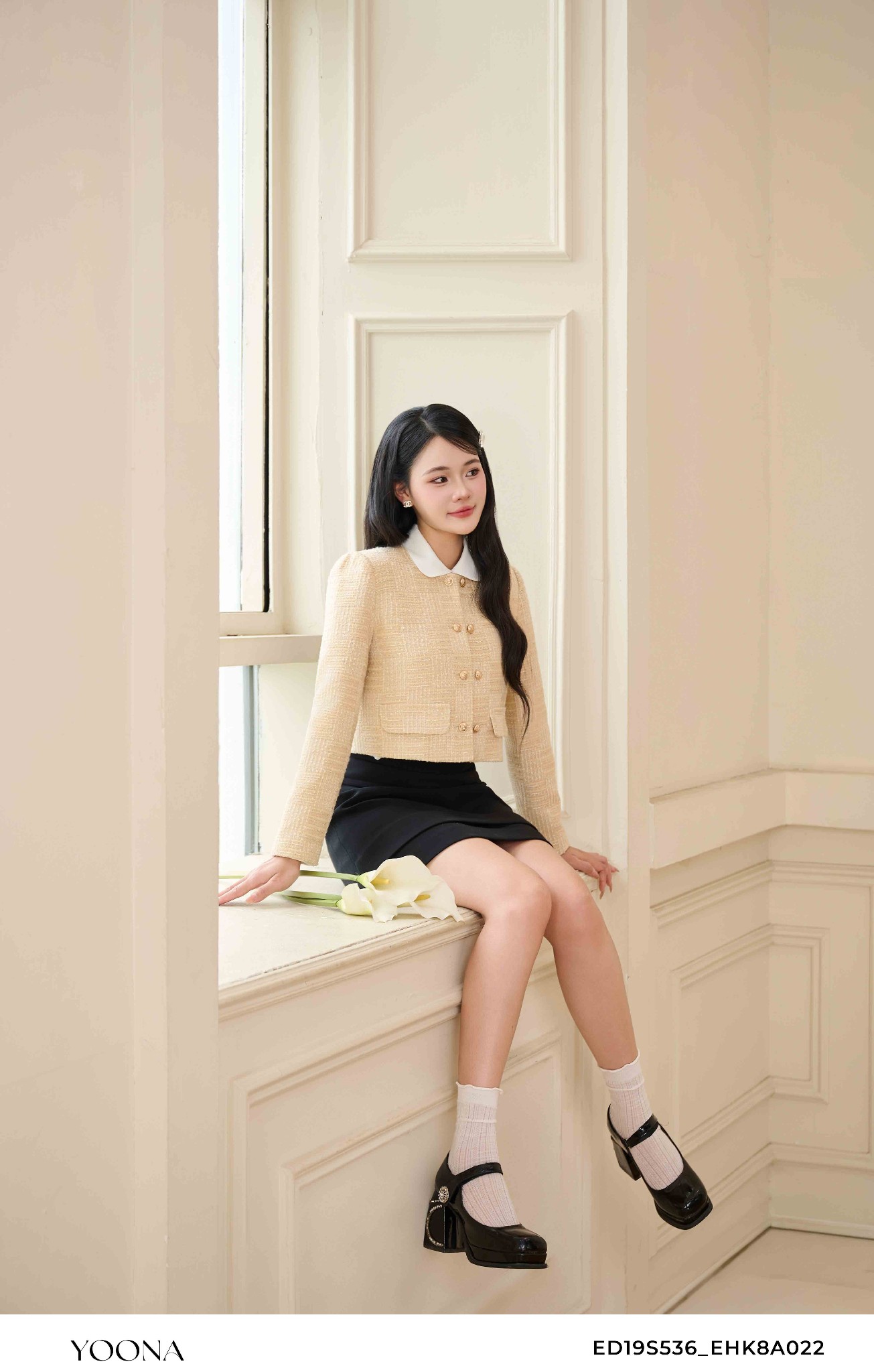 ED19S536 - Áo khoác dạ tweed