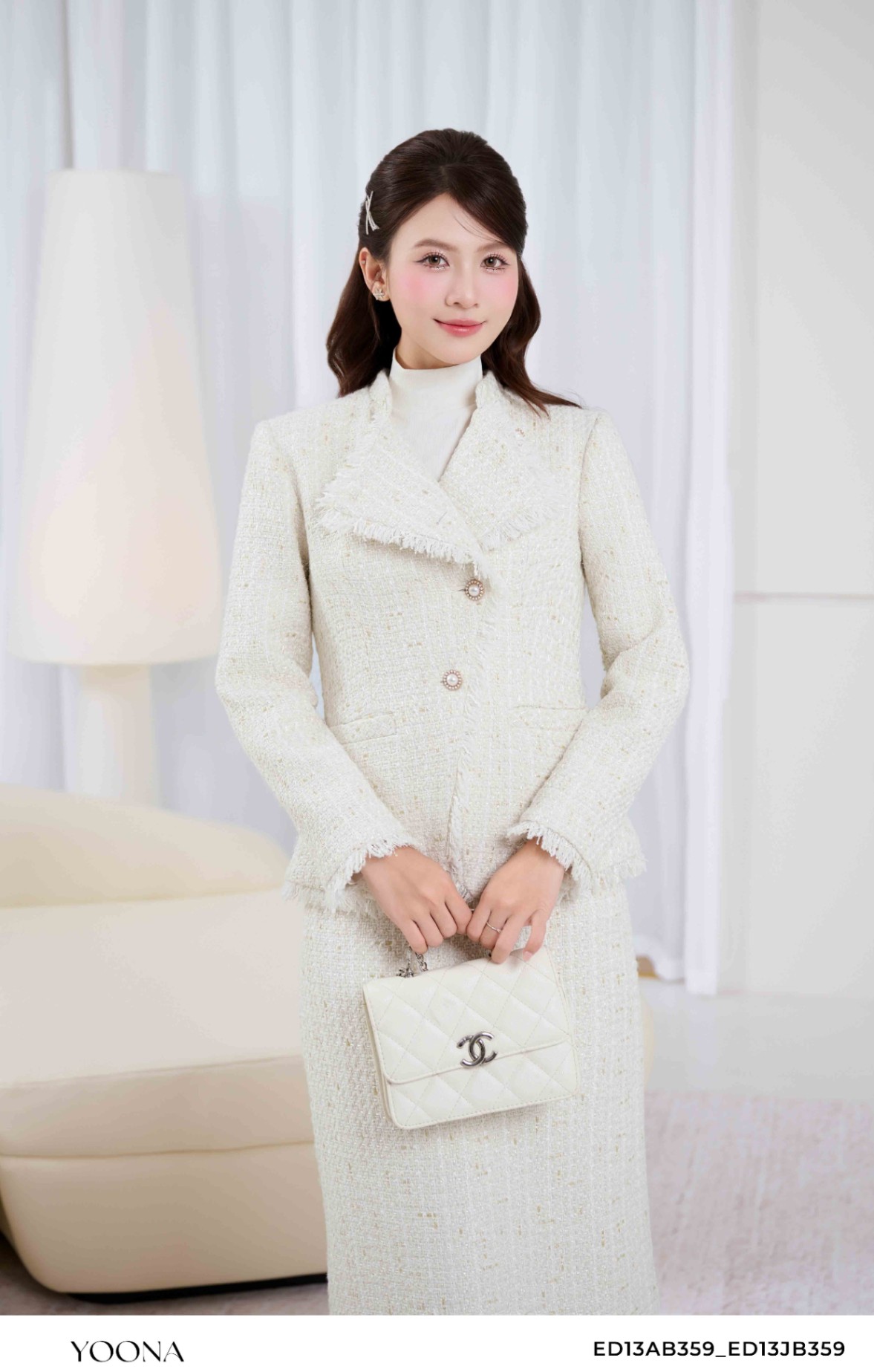 ED13AB359 - Bộ dạ tweed