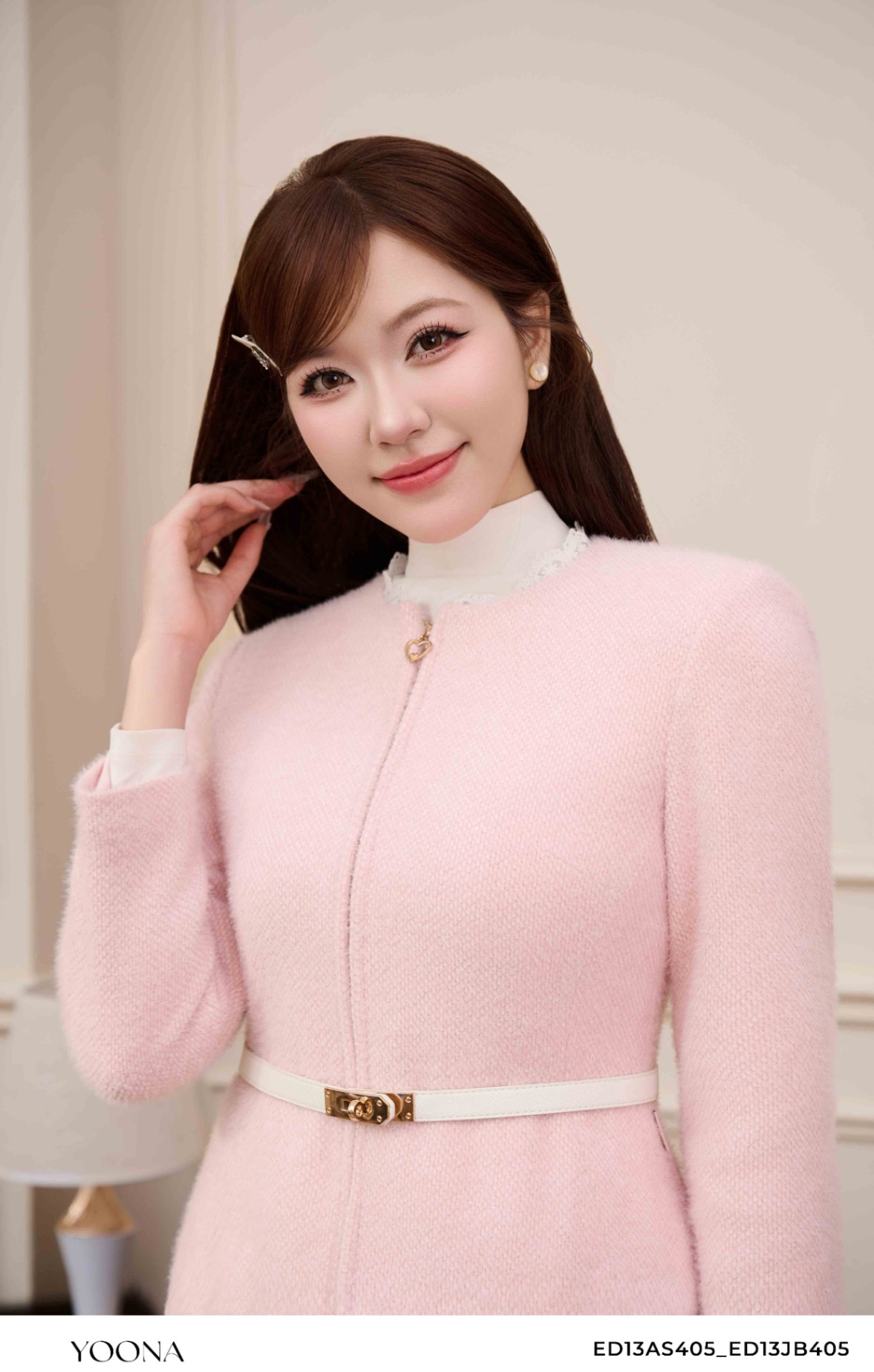 ED13AS405 - Bộ dạ lông thỏ