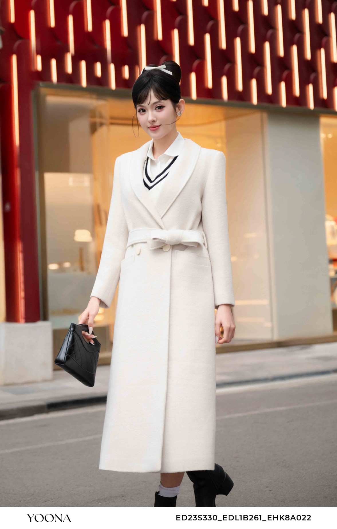 ED23S330 - Áo khoác dạ lông