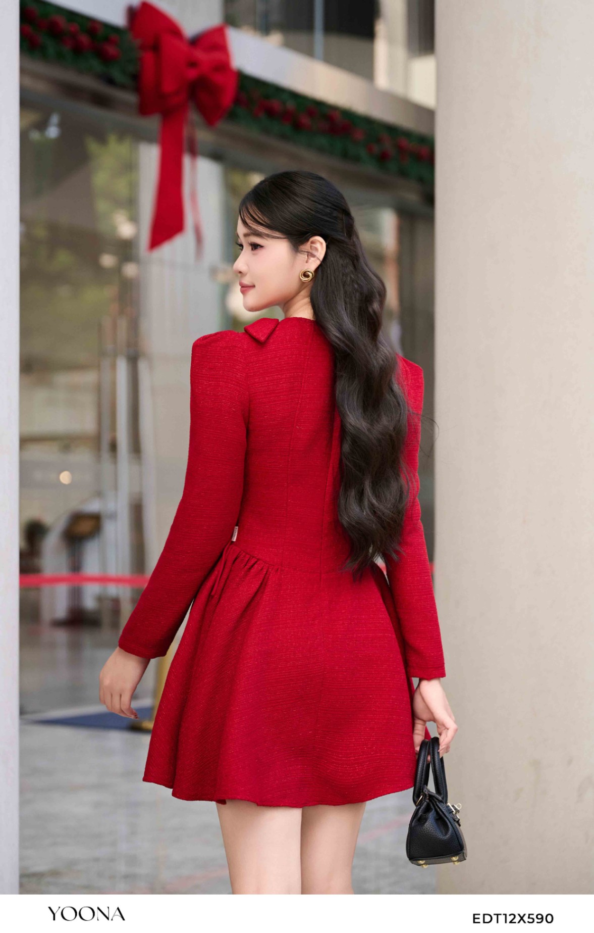 EDT12X590 - Bộ tweed vân kim tuyến