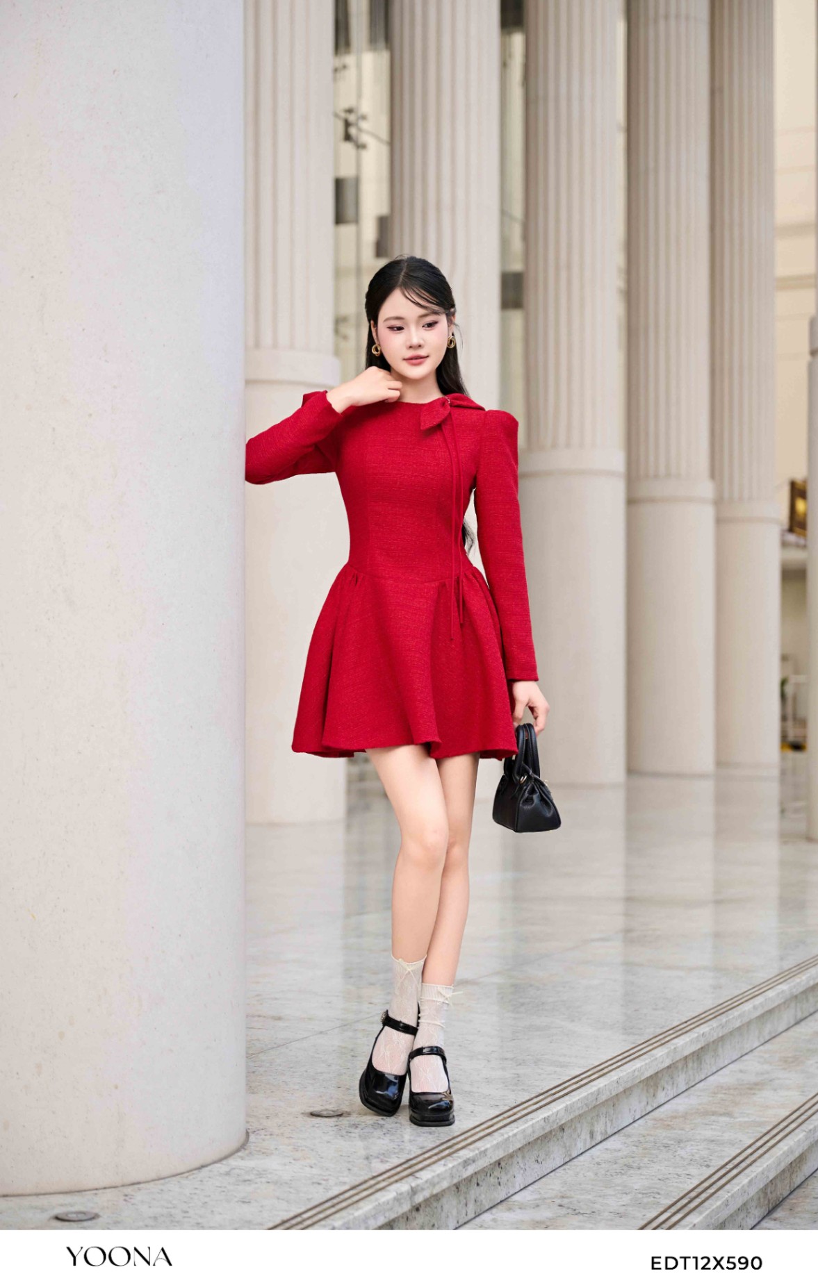 EDT12X590 - Bộ tweed vân kim tuyến