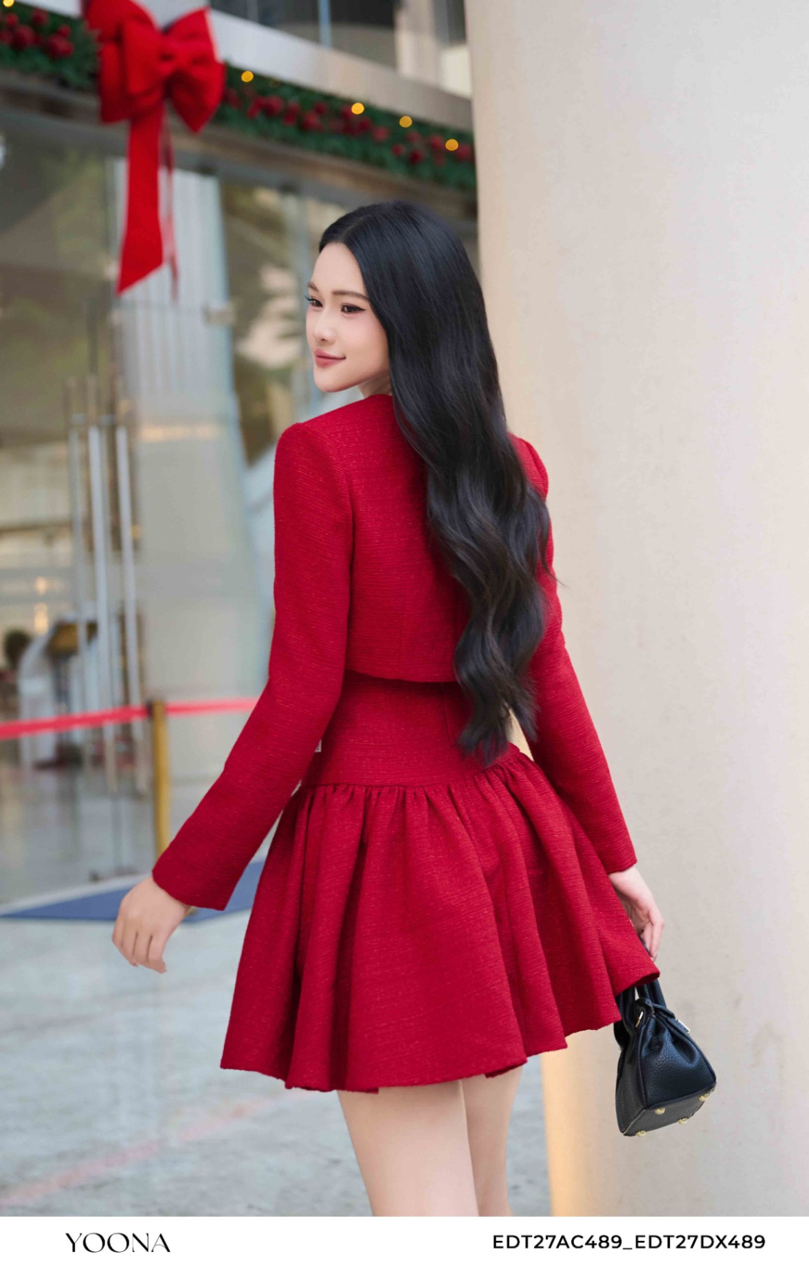 EDT27DX489 - Bộ tweed vân kim tuyến