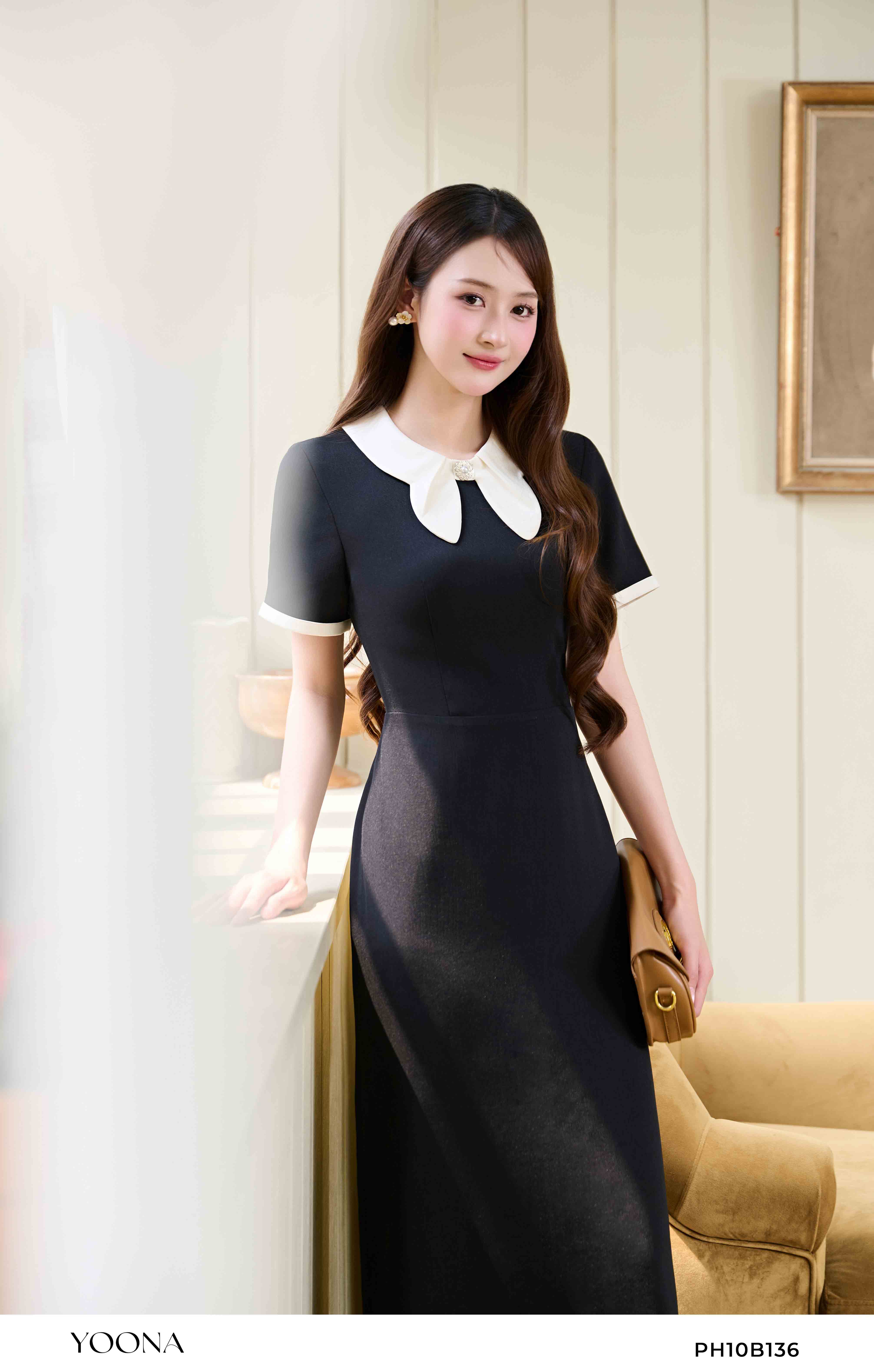PH10B136 - Đầm đũi vân chéo