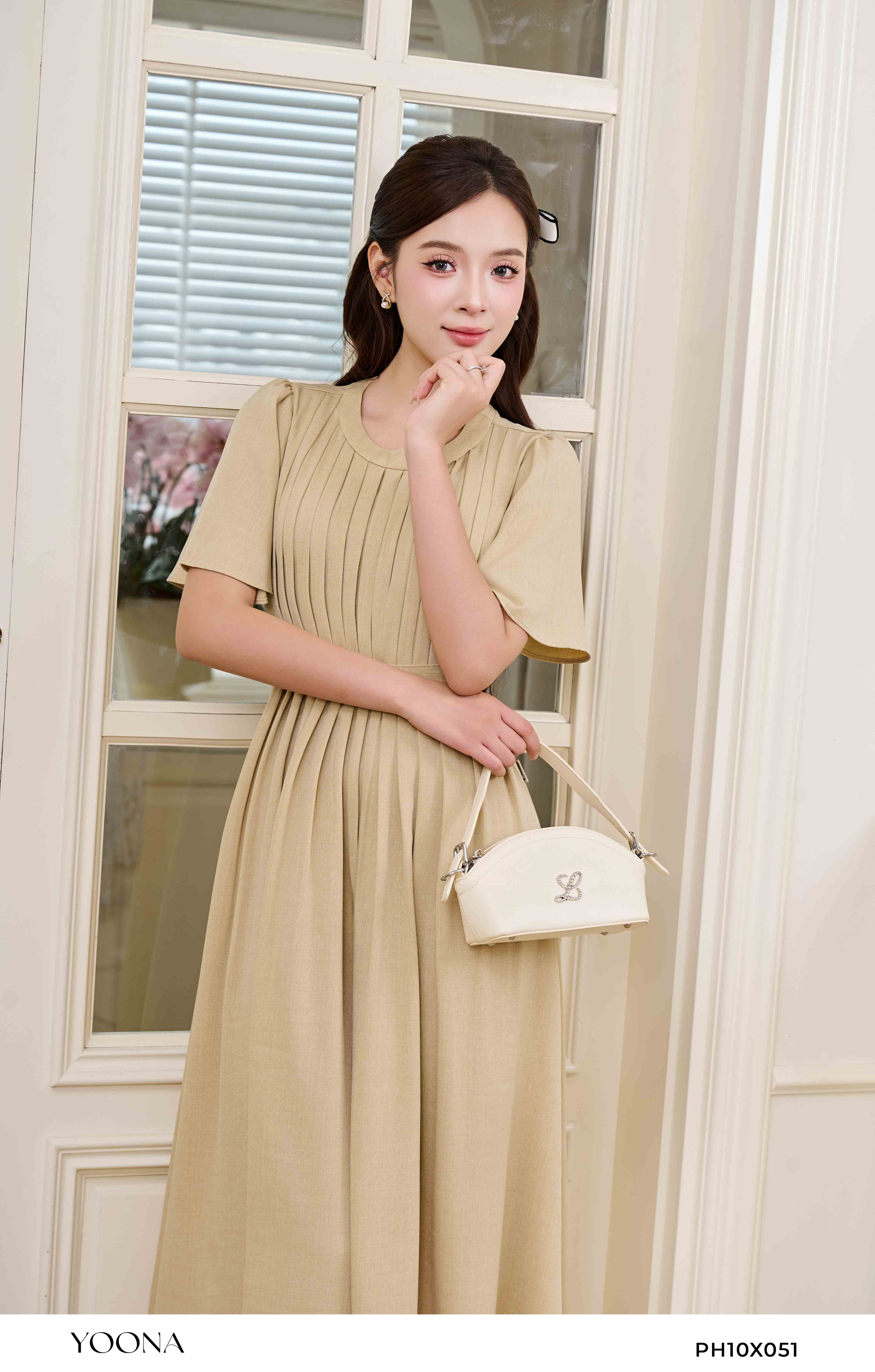 PH10X051 - Đầm đũi vân chéo