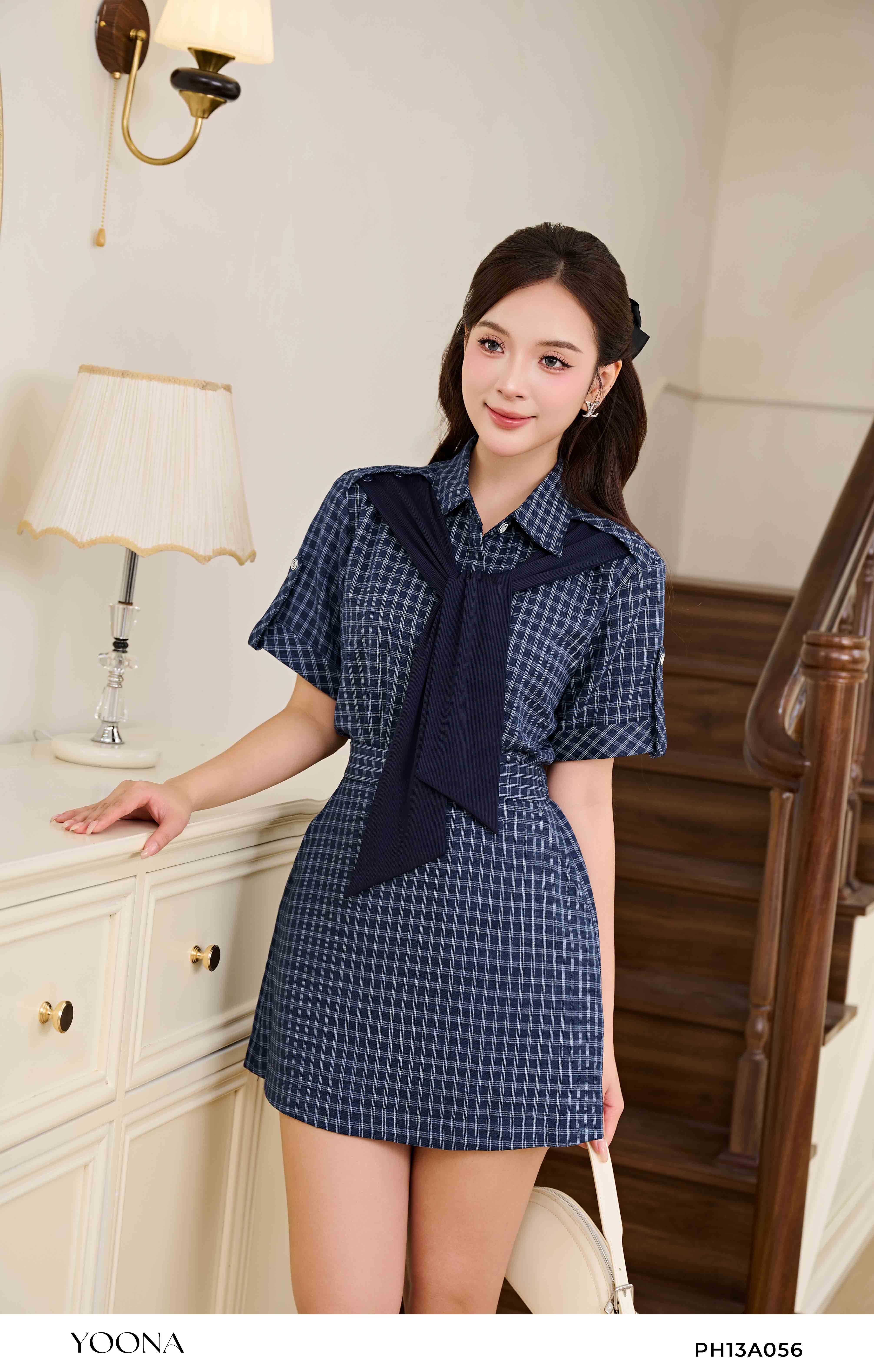 PH13A056 - Bộ đũi chéo kẻ caro