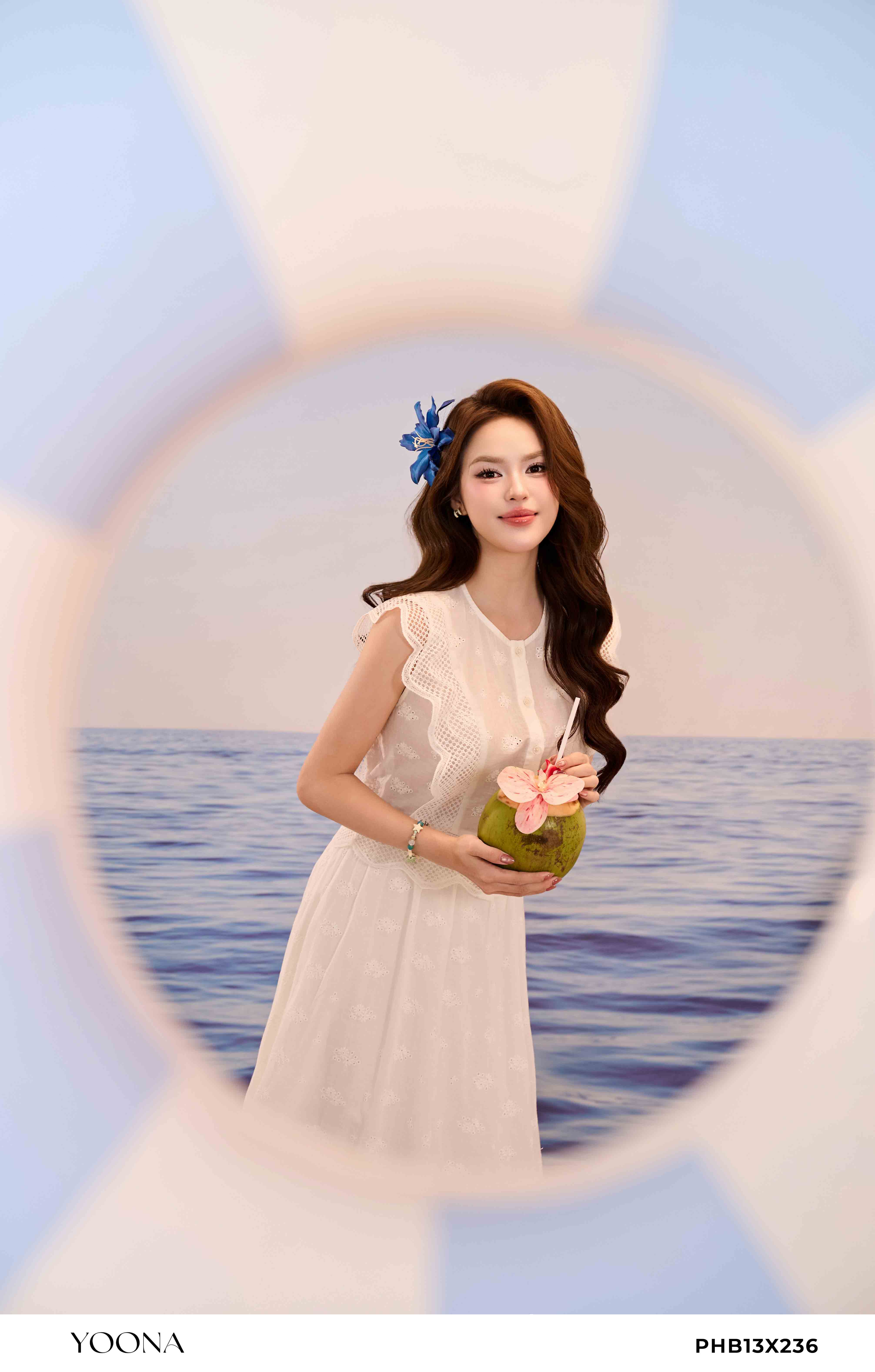 PHB13X236 - Bộ thô boil thêu hoa nổi