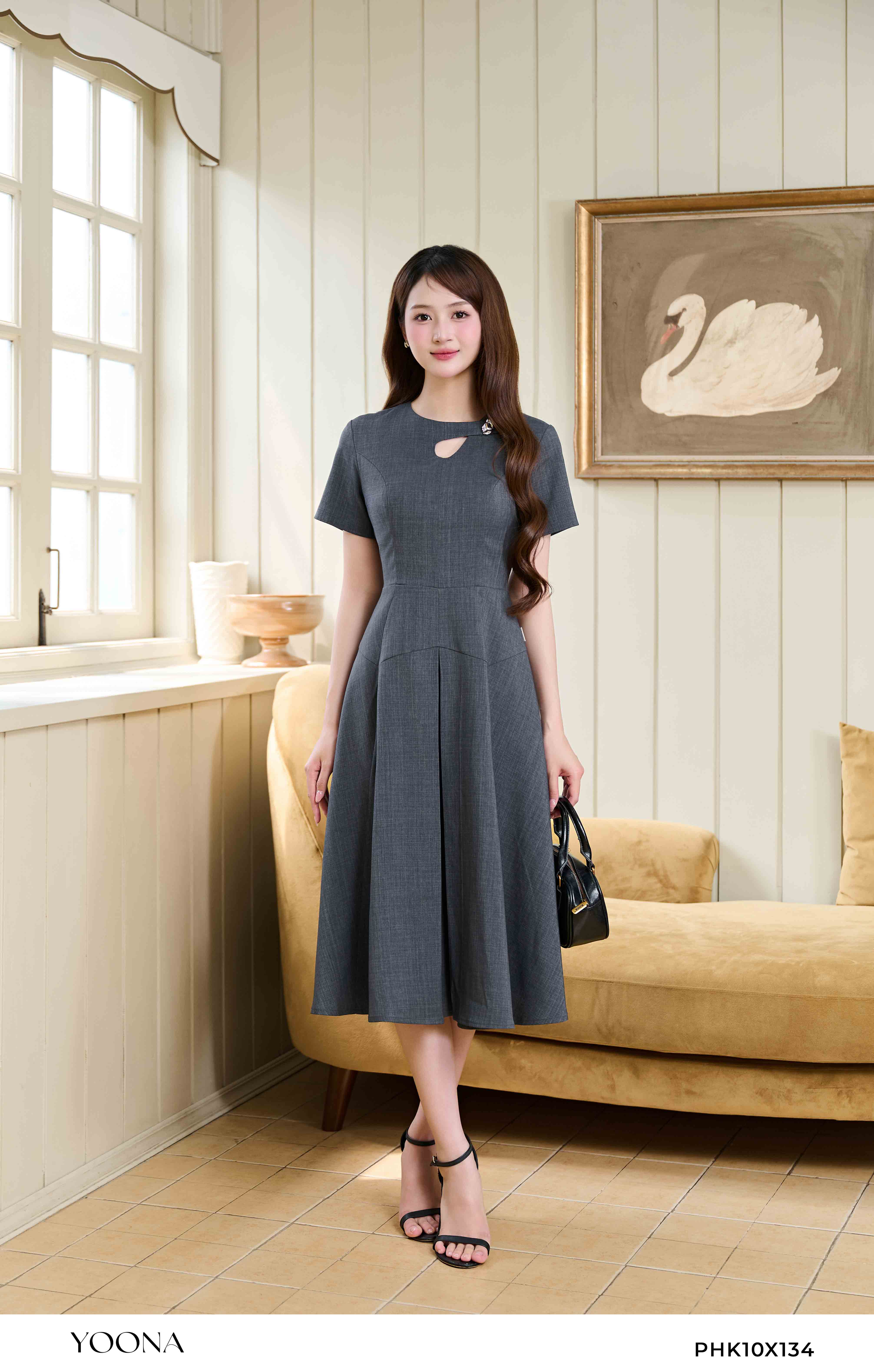 PHK10X134 - Đầm đũi vân