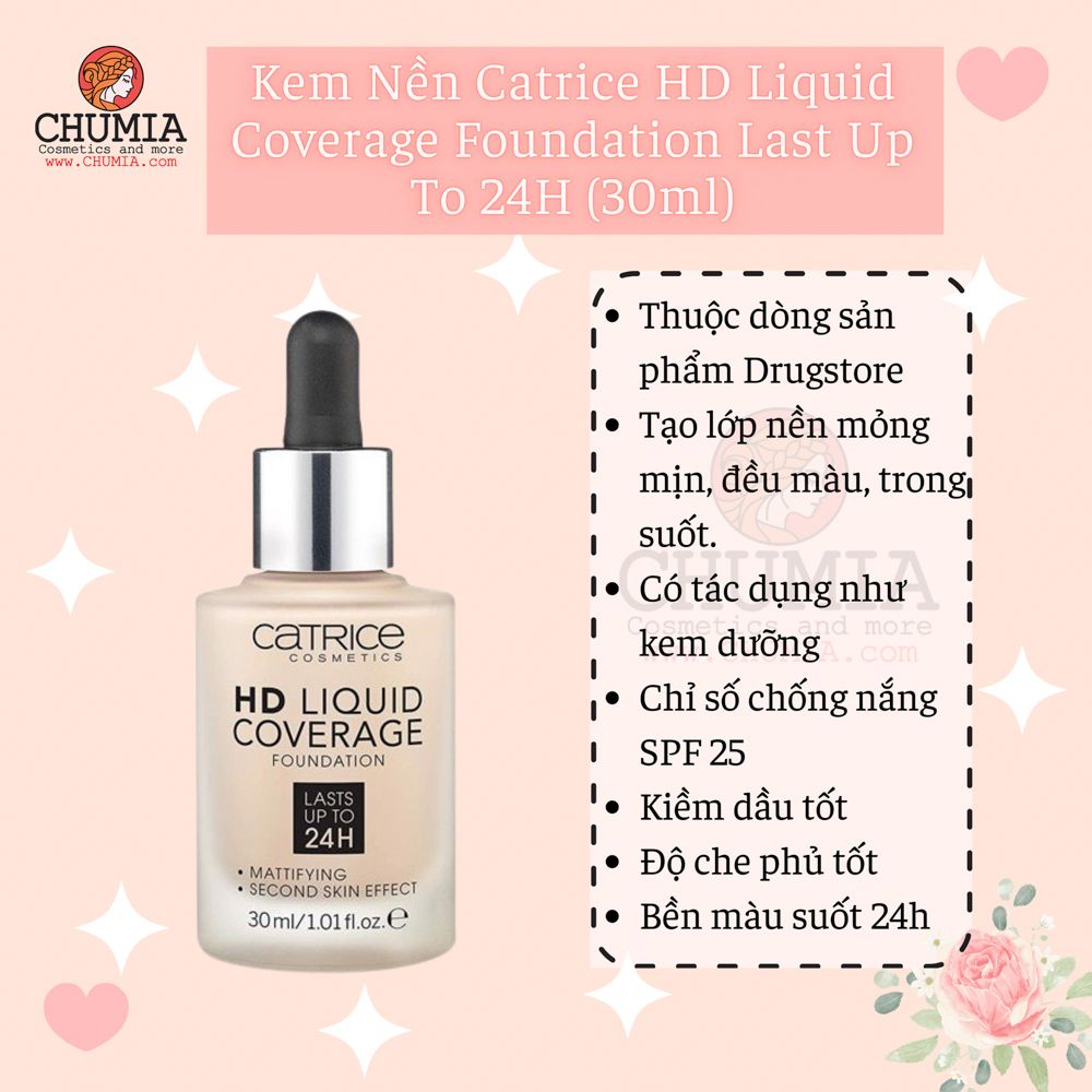 Kem nền CATRICE HD 30ml (da dầu)