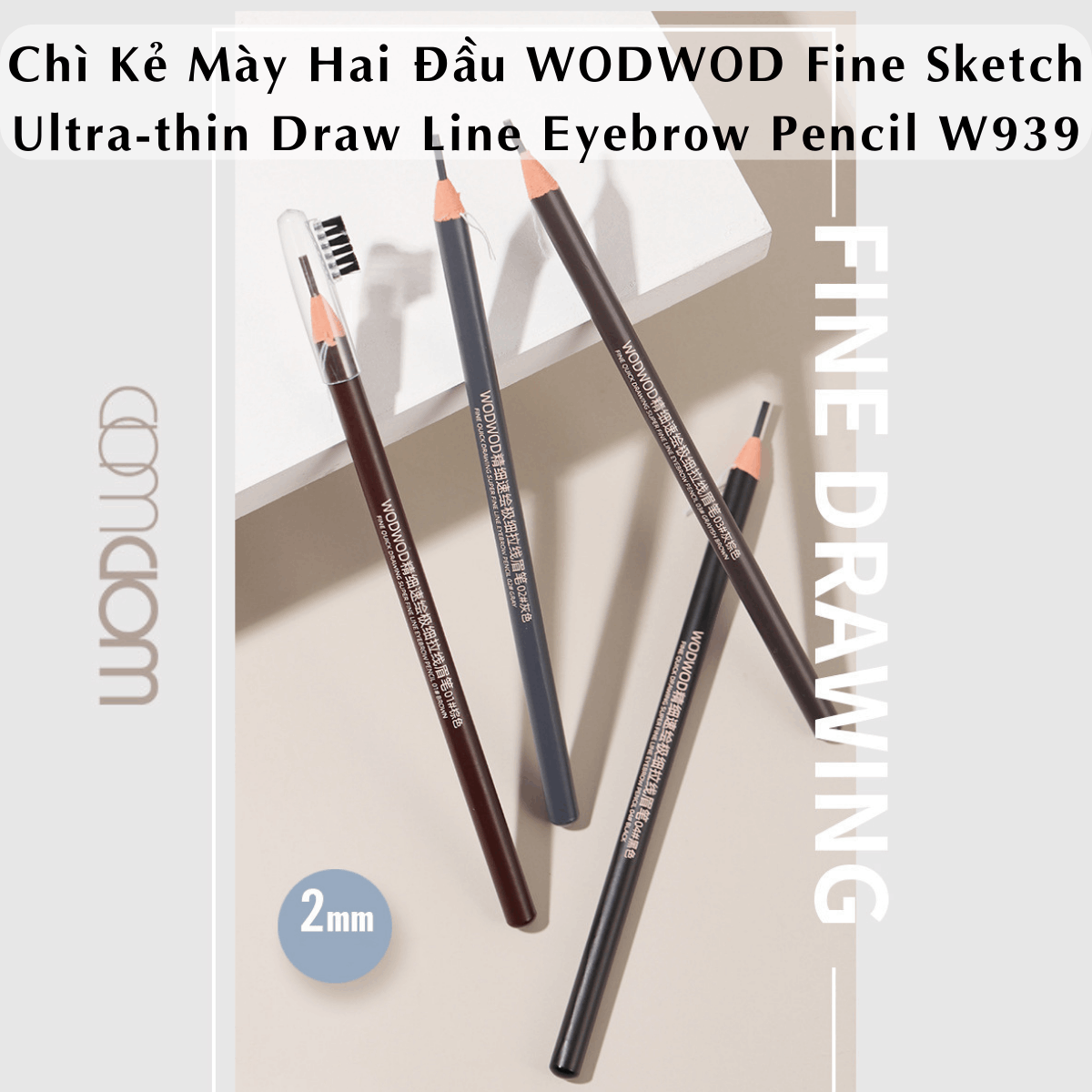 Chì kẻ chân mày WODWOD 2mm (chì xé)