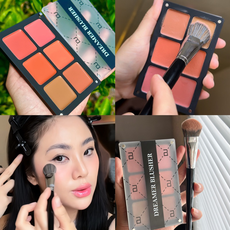 Má hồng DREAMER UMI blusher palette 6ô (kem) - warm (không cọ)