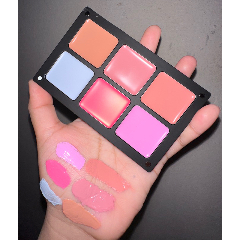 Má hồng DREAMER UMI blusher palette 6ô (kem) - cool (không cọ)