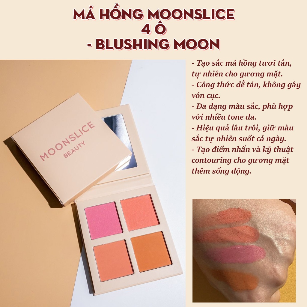 Má hồng MOONSLICE 4 ô - blushing moon