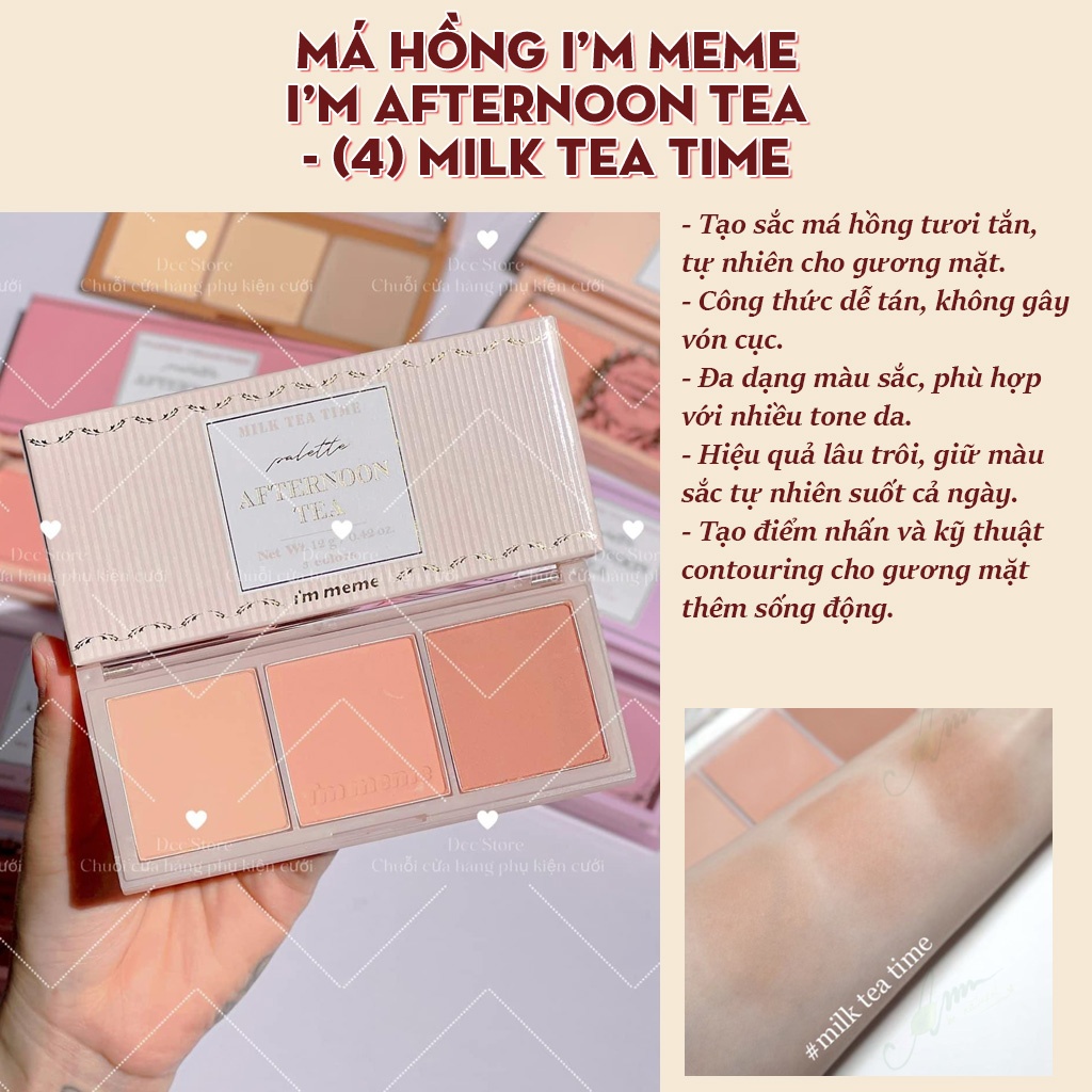 Má hồng I'M MEME i'm afternoon tea - (4) milk tea time