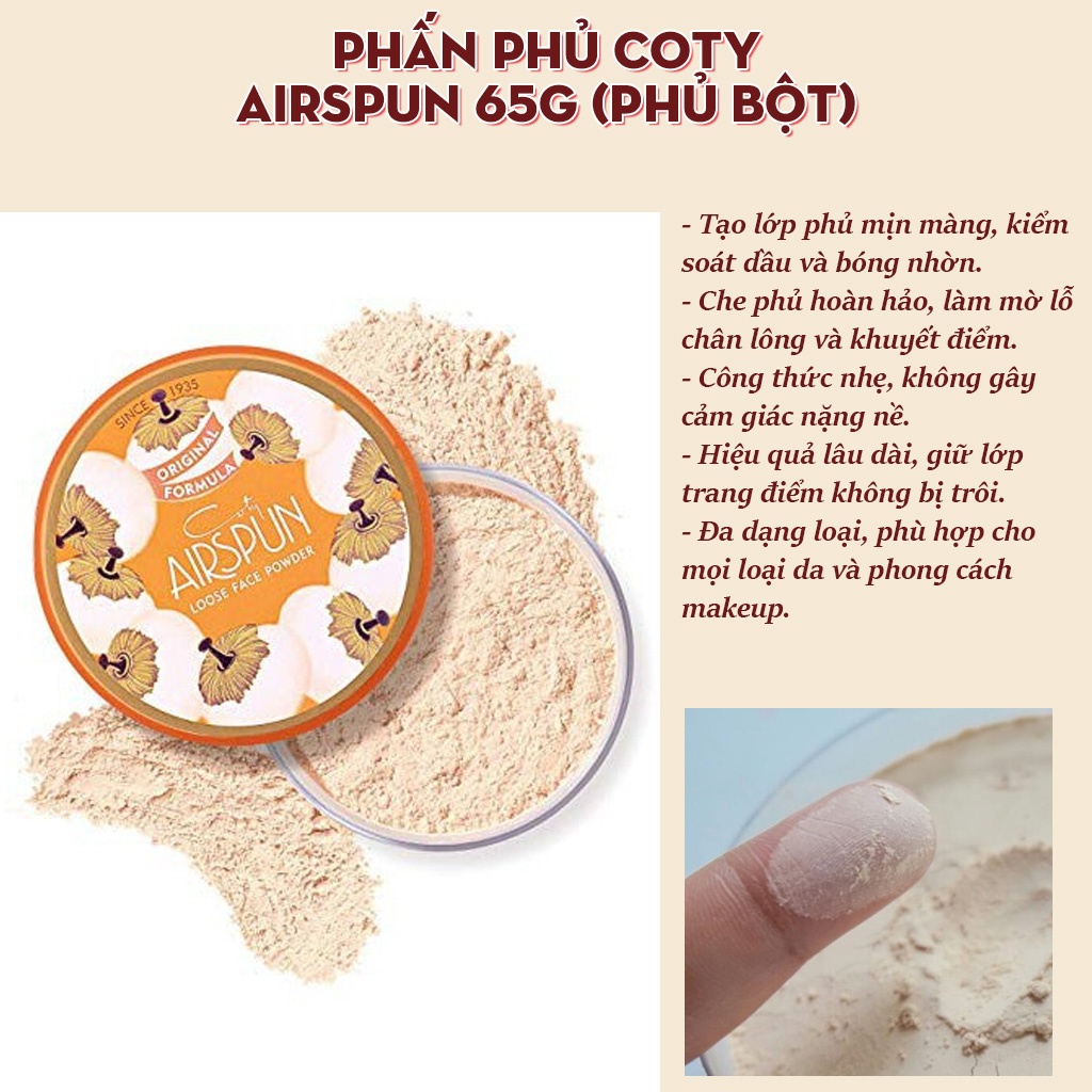 Phấn phủ COTY AIRSPUN 35g (phủ bột)