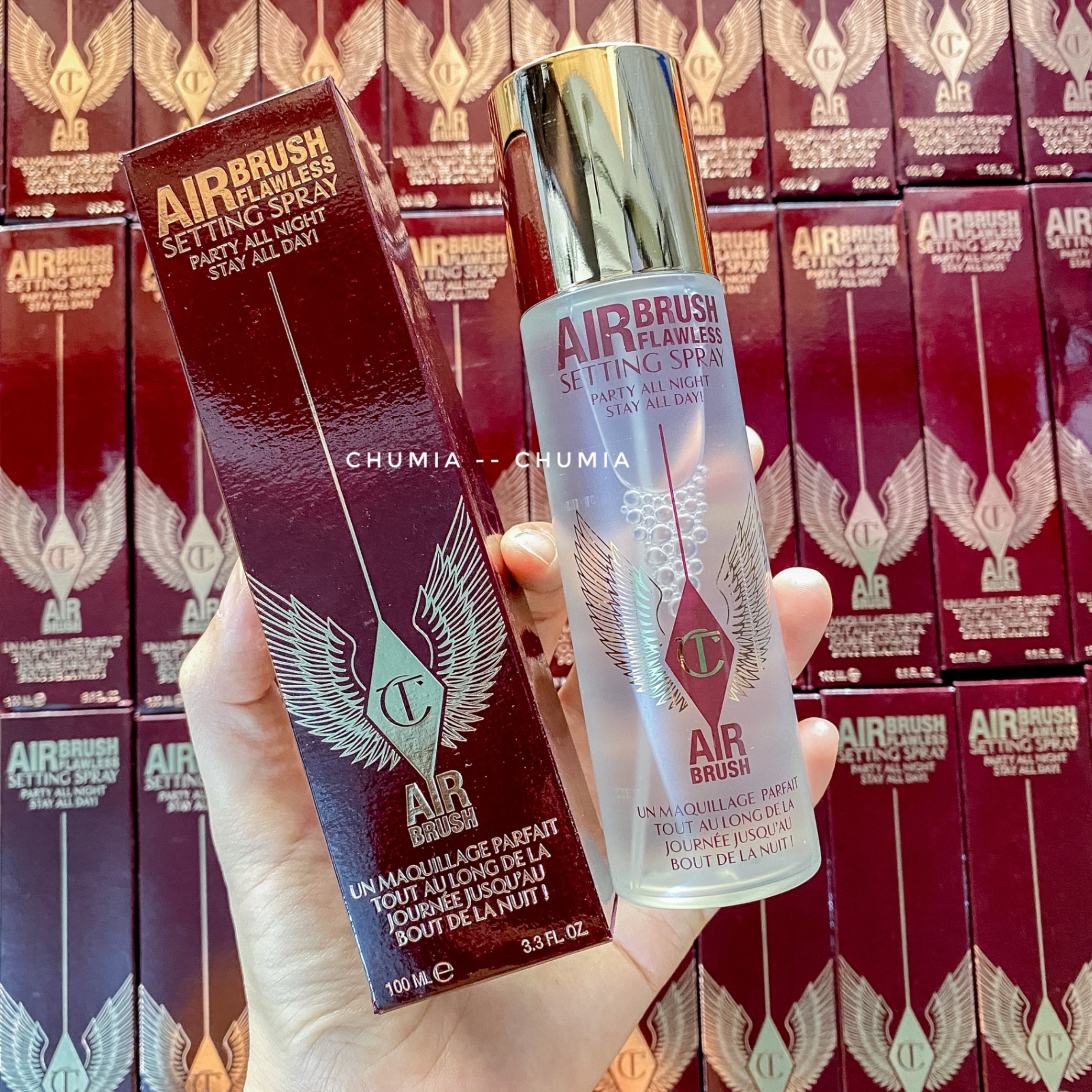 Xịt khoá nền CHARLOTTE tilbury airbrush flawless setting spray 100ml