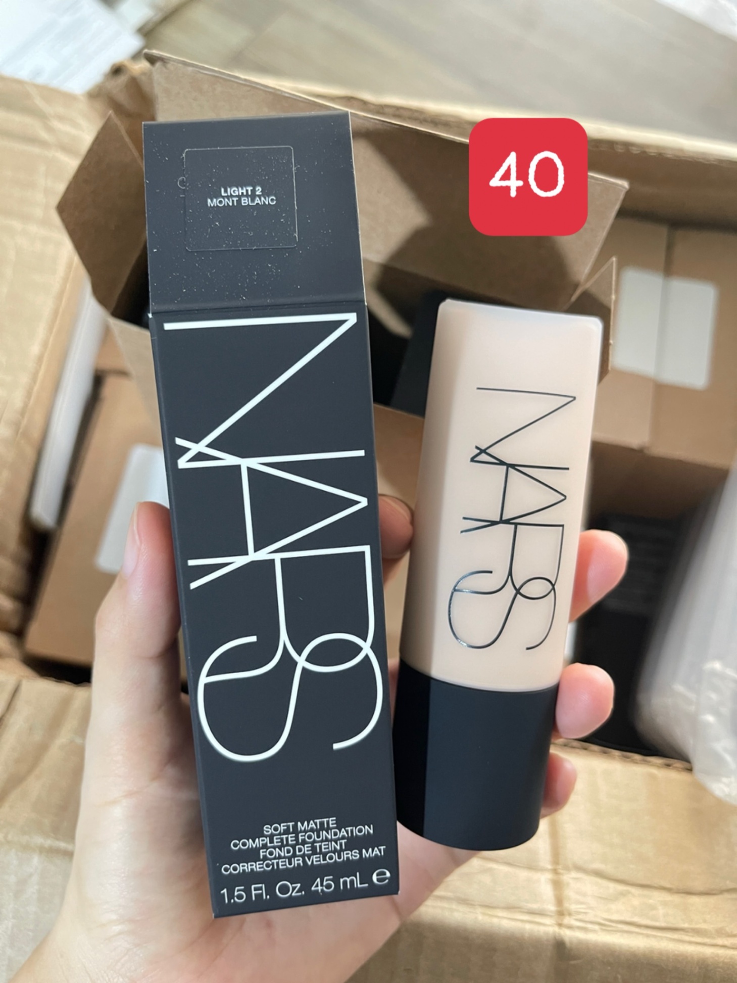 Kem nền NARS soft matte complete 45ml - light 2 mont blanc