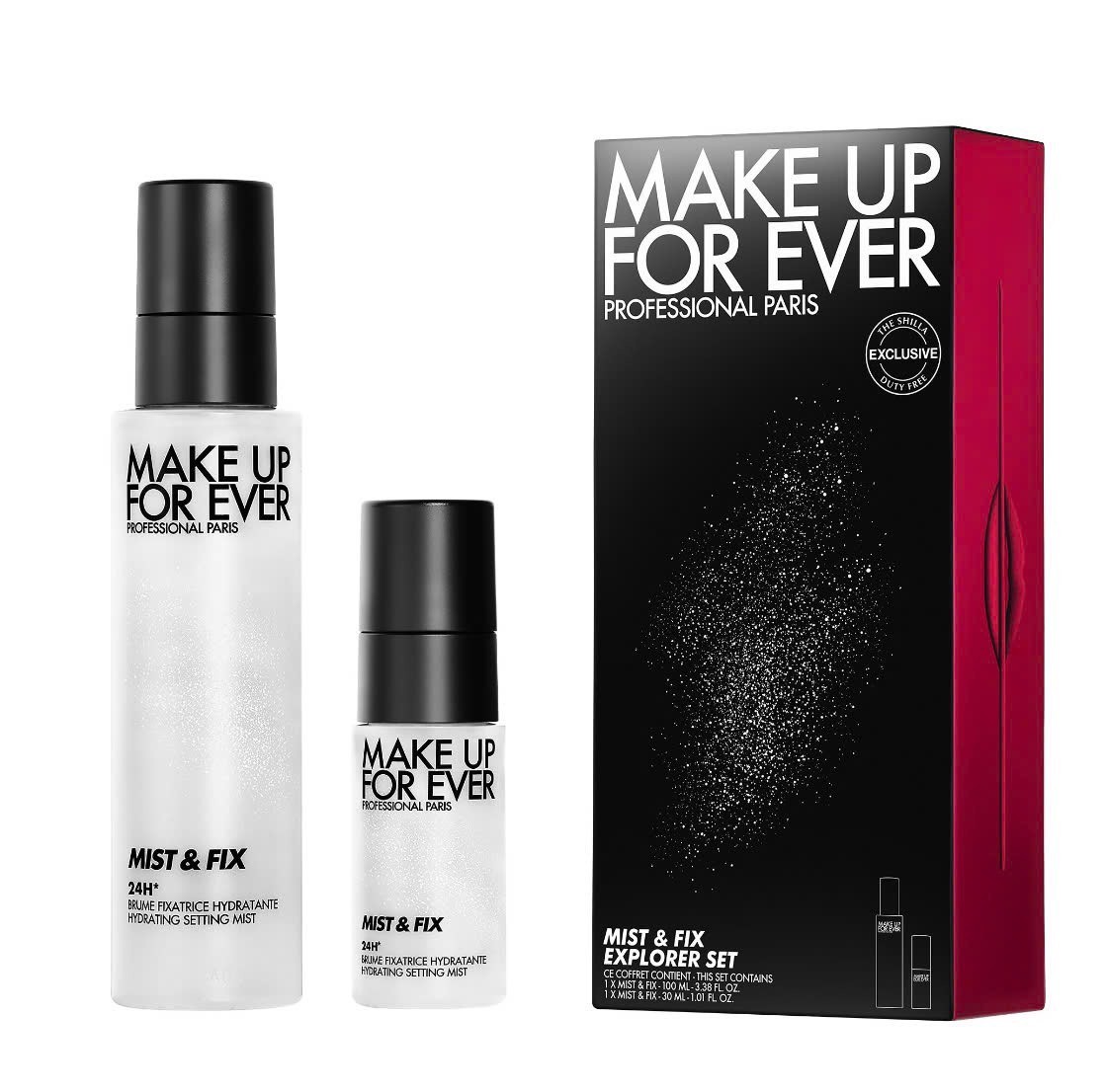 Xịt khoá nền MAKE UP for ever mist & fix (set 1 chai 100ml + 1 chai 30ml)