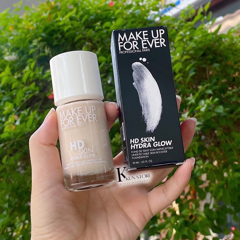 Kem nền MAKE UP for ever hd skin hydra glow 30ml - 1Y00