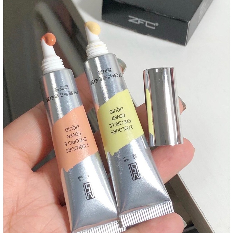 Che khuyết điểm ZFC 2 colours eye circle cover liquid (set 2 tuýp)