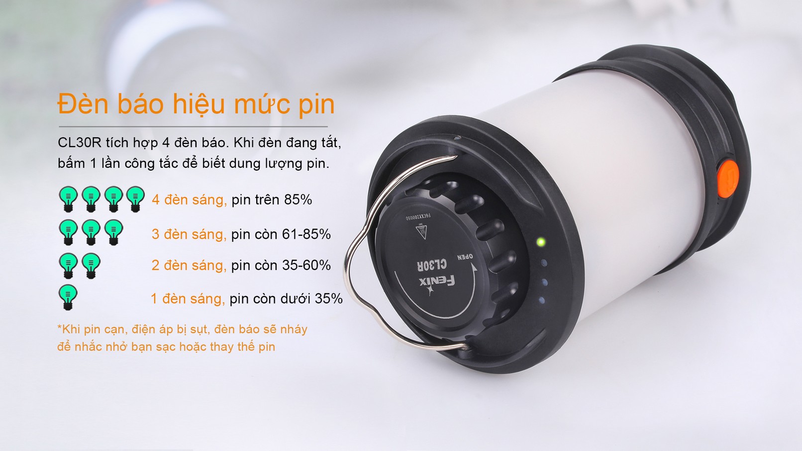 Đèn pin cắm trại CL30R