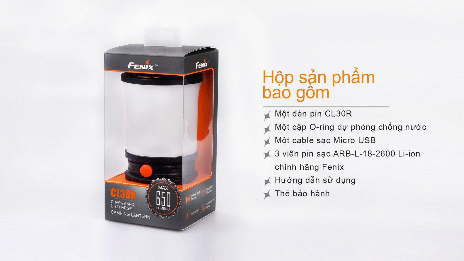 Đèn pin cắm trại CL30R